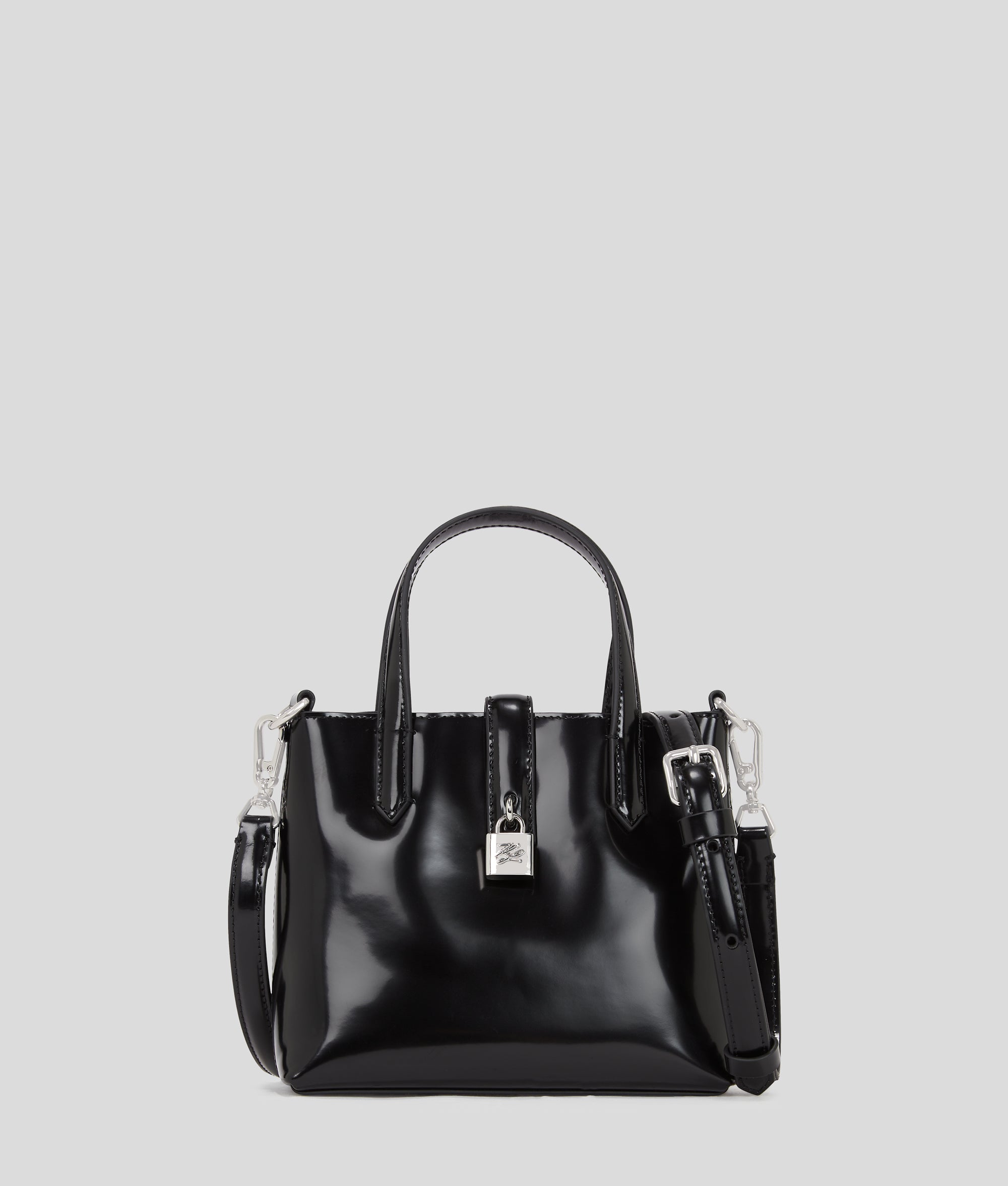 KarlLagerfeld Kautograph Padlock Mini Tote Bag Black