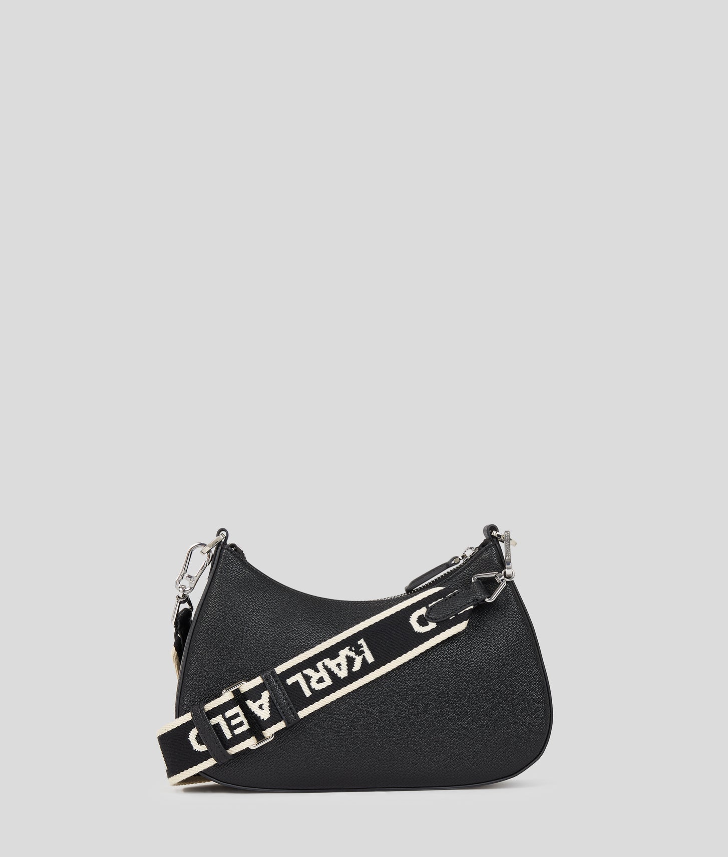 KarlLagerfeld Rue St-Guillaume Metal Shoulder Bag Black