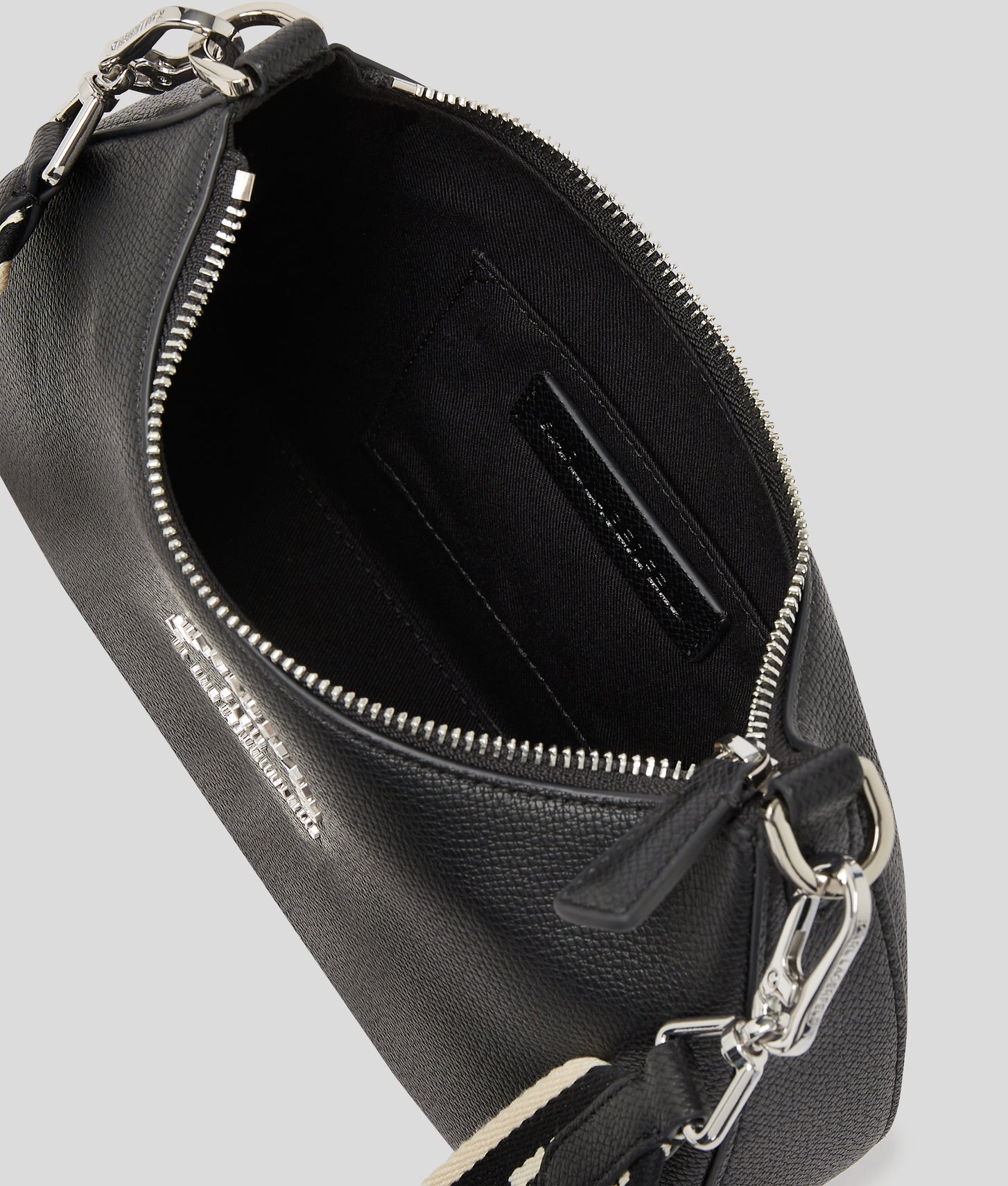 KarlLagerfeld Rue St-Guillaume Metal Shoulder Bag Black