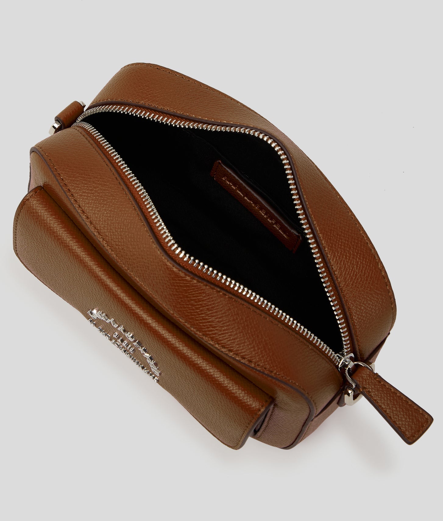 KarlLagerfeld Rue St-Guillaume Metal Crossbody Bag Dark Tan