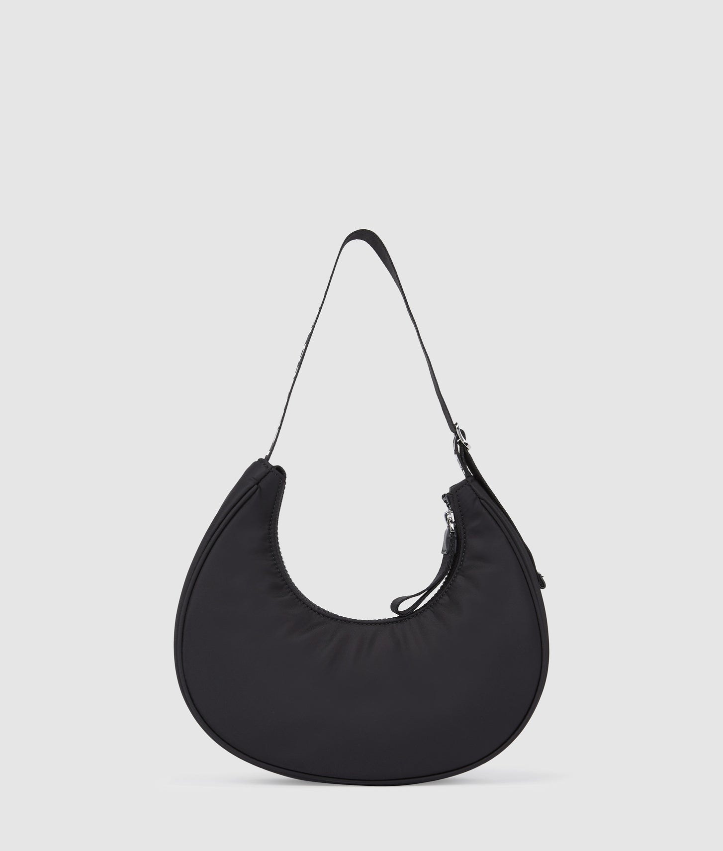 KarlLagerfeld Logo Nylon Moon Shoulder Bag Black