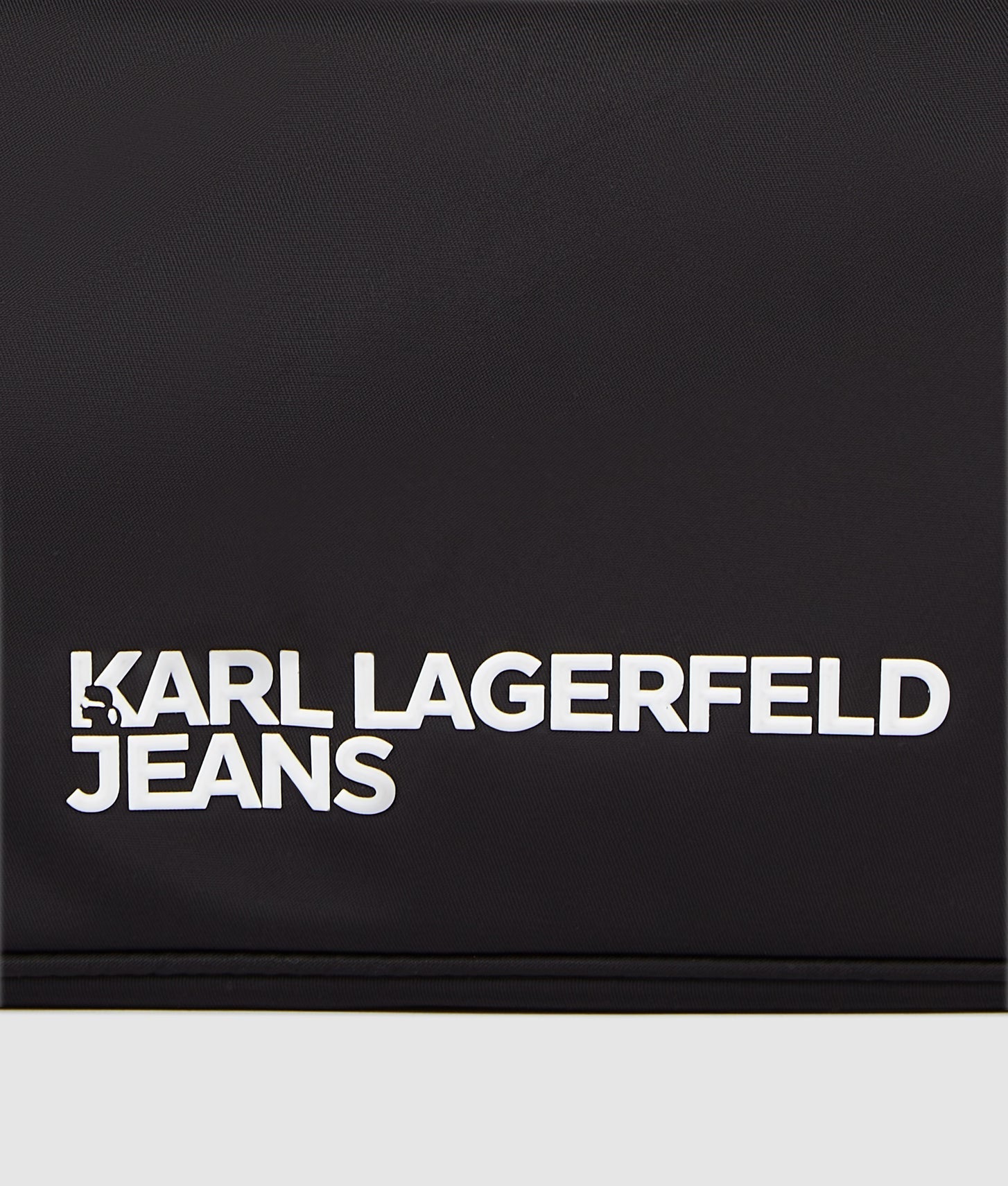KarlLagerfeld Logo Nylon Shoulder Bag Black
