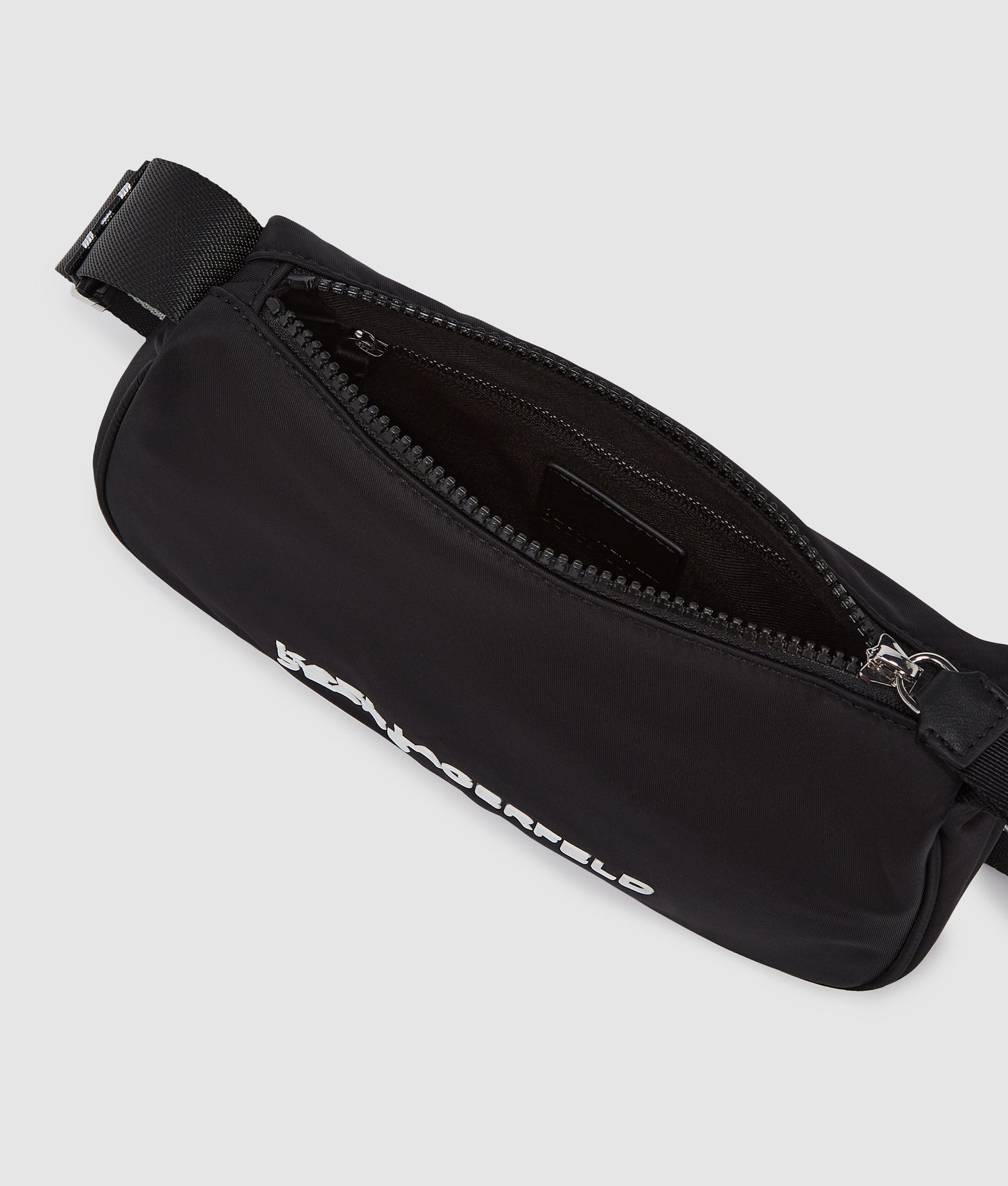 KarlLagerfeld Logo Nylon Shoulder Bag Black