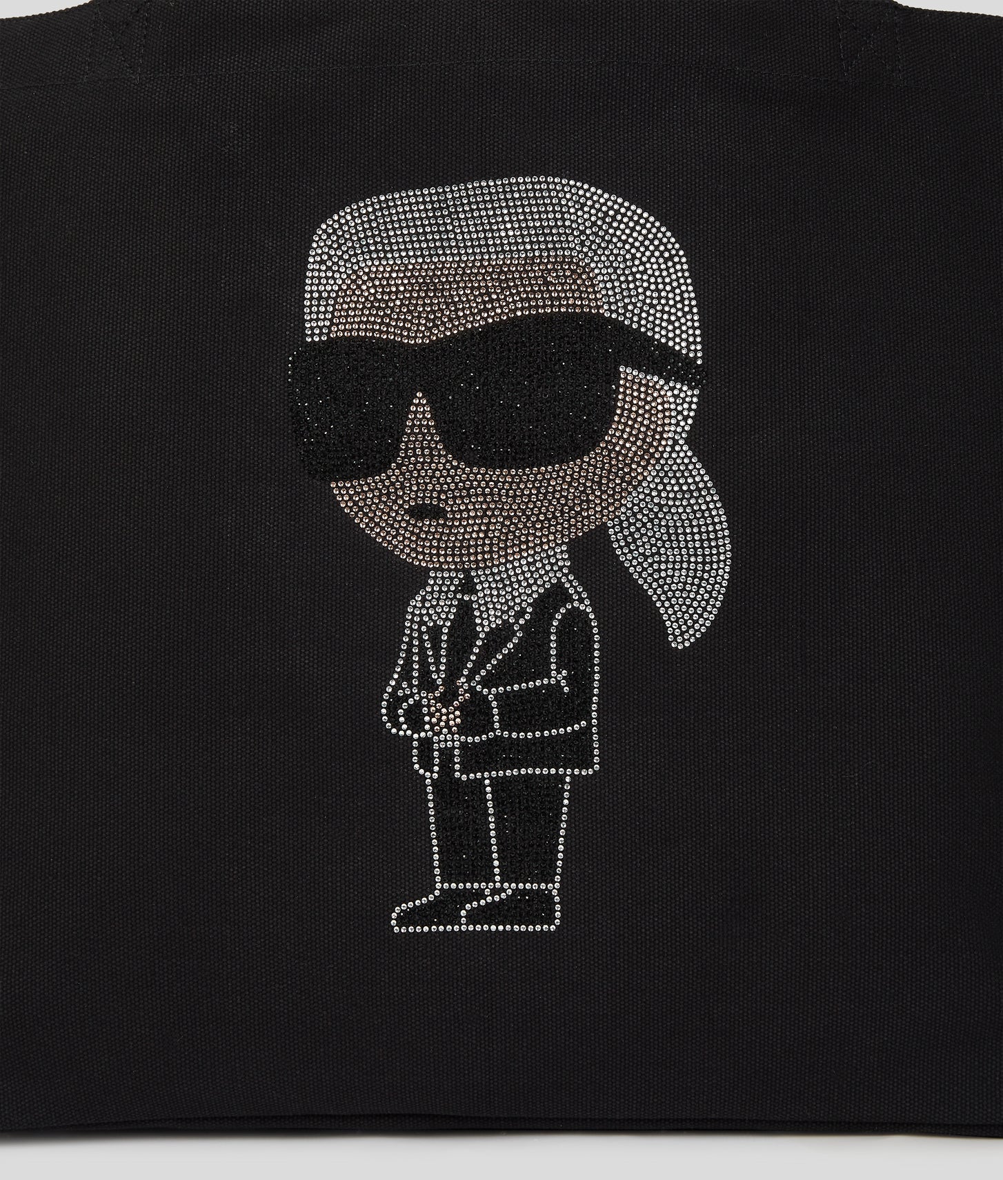 KarlLagerfeld Ikon Rhinestone Shopper Black