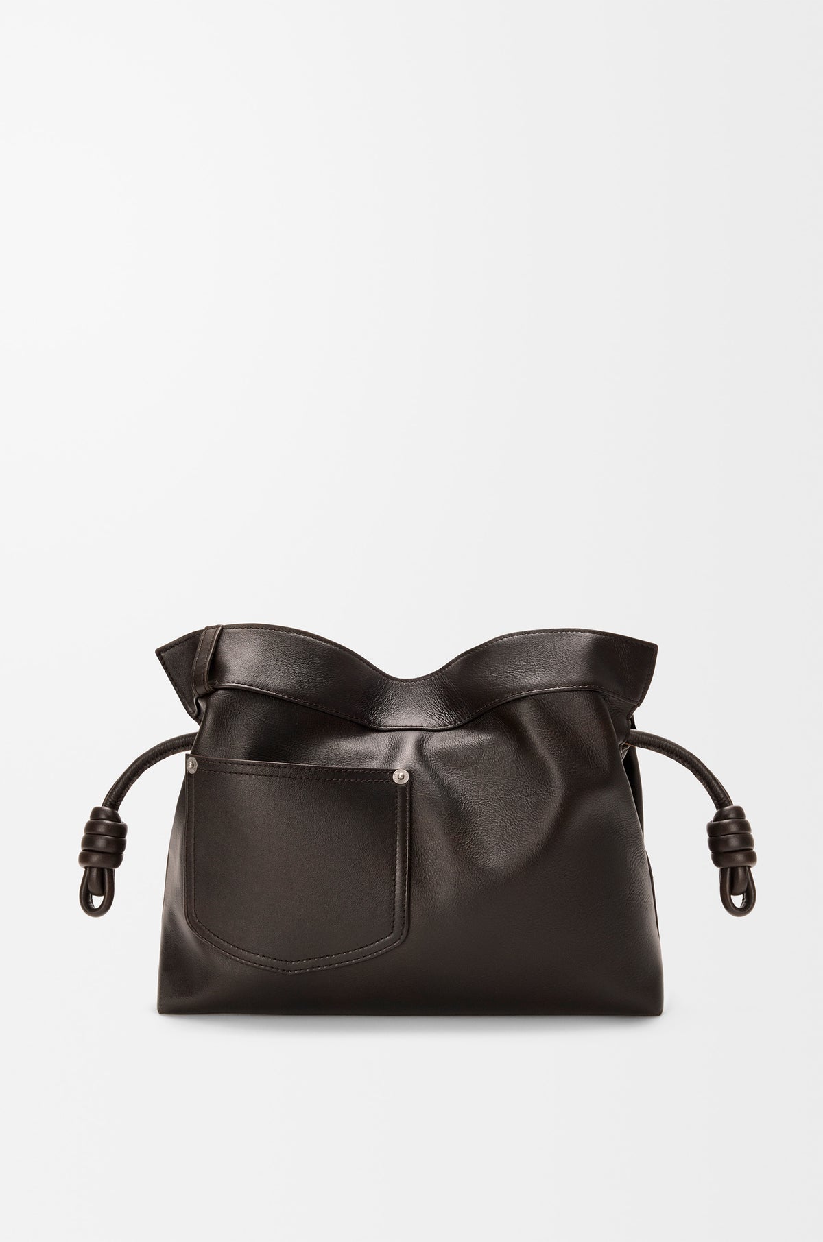 Loewe Panta medium Flamenco clutch in shiny calfskin