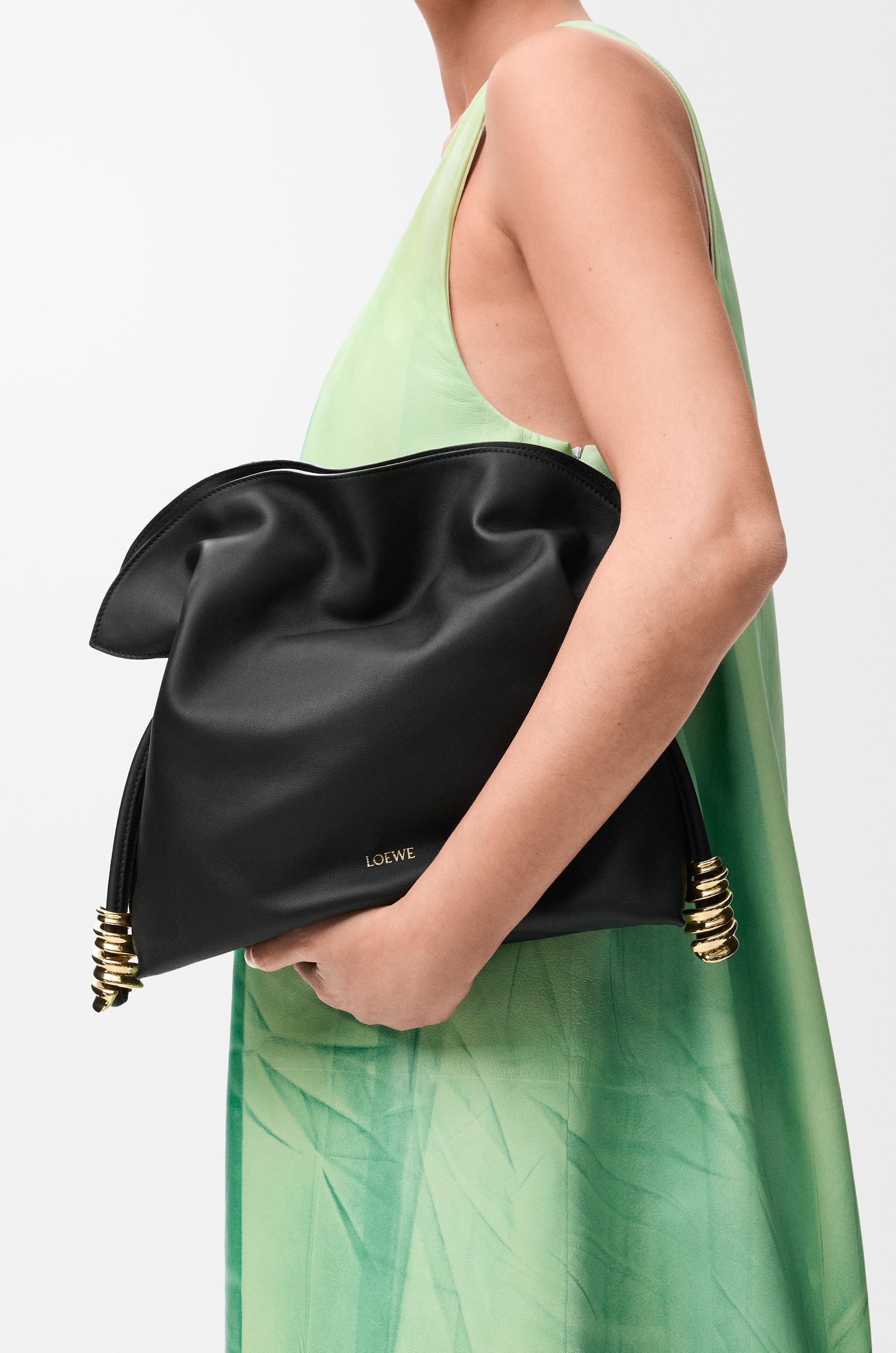 Loewe Medium Coil Flamenco clutch in nappa calfskin