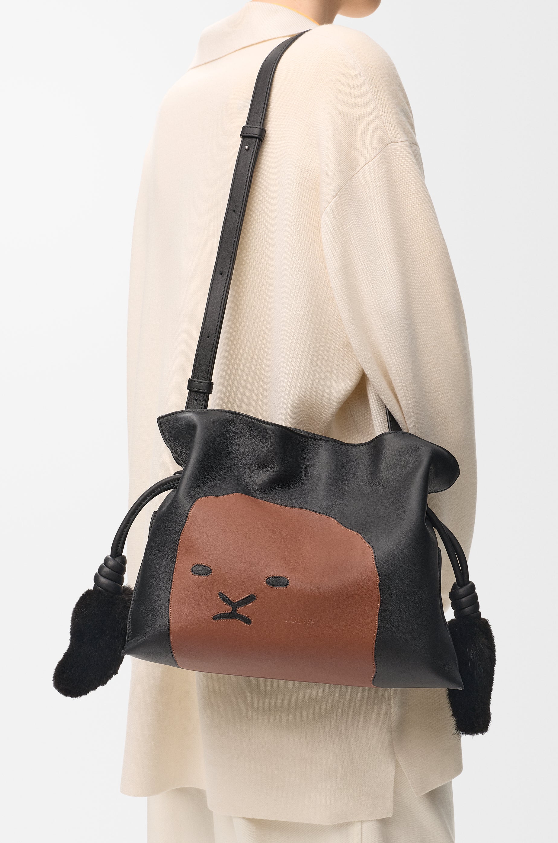 Loewe Medium Lion Intarsio Flamenco clutch in calfskin