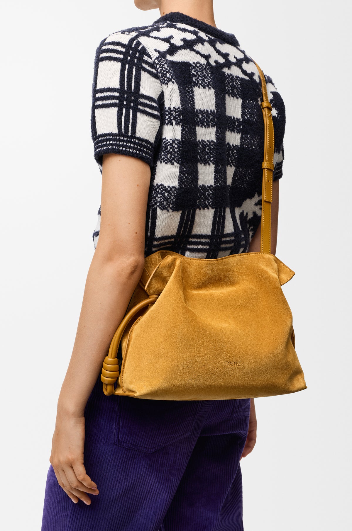 Loewe Medium Flamenco clutch in suede
