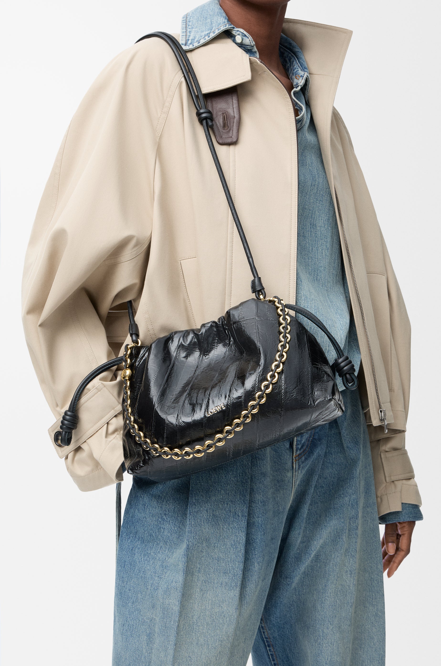 Loewe Medium Flamenco purse in hagfish