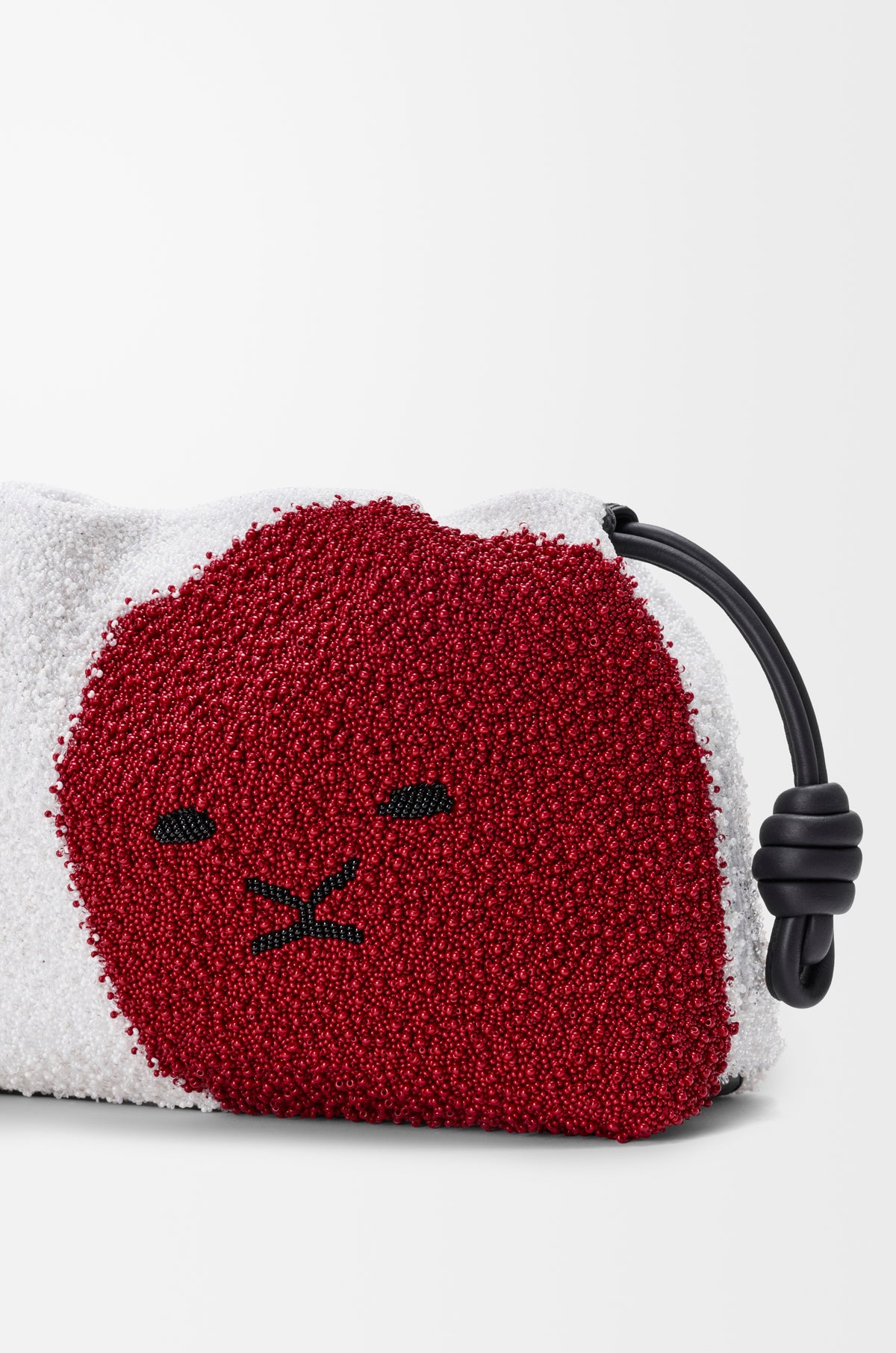 Loewe Medium Lion Beads Flamenco purse in beaded canvas and calfskin