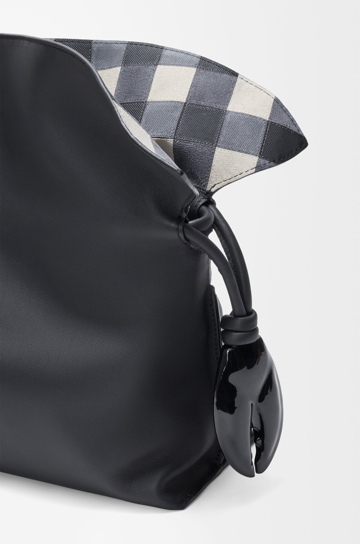 Loewe Medium Flamenco clutch in nappa calfskin and check intarsio