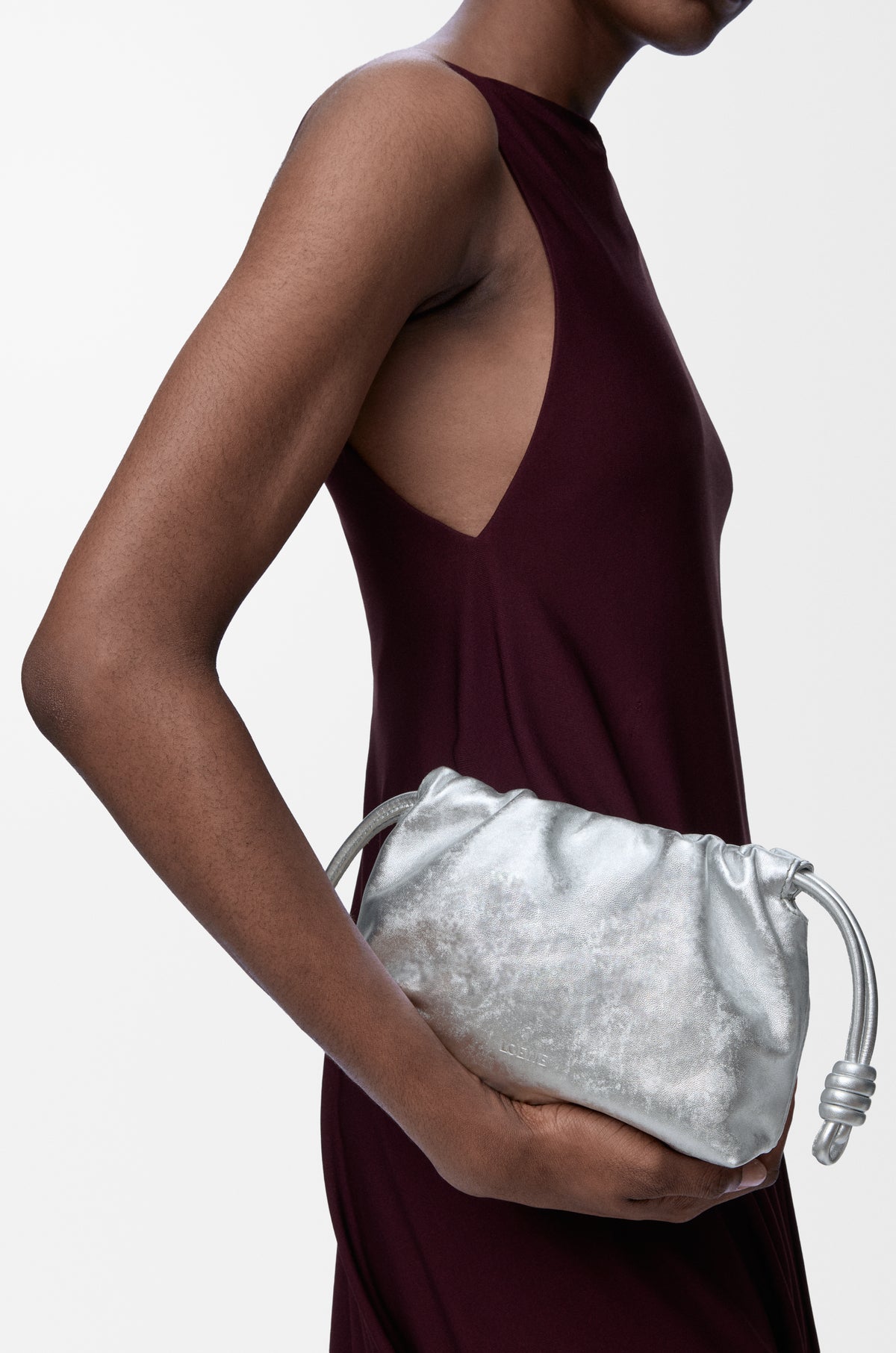 Loewe Mini Flamenco purse in moiré printed calfskin