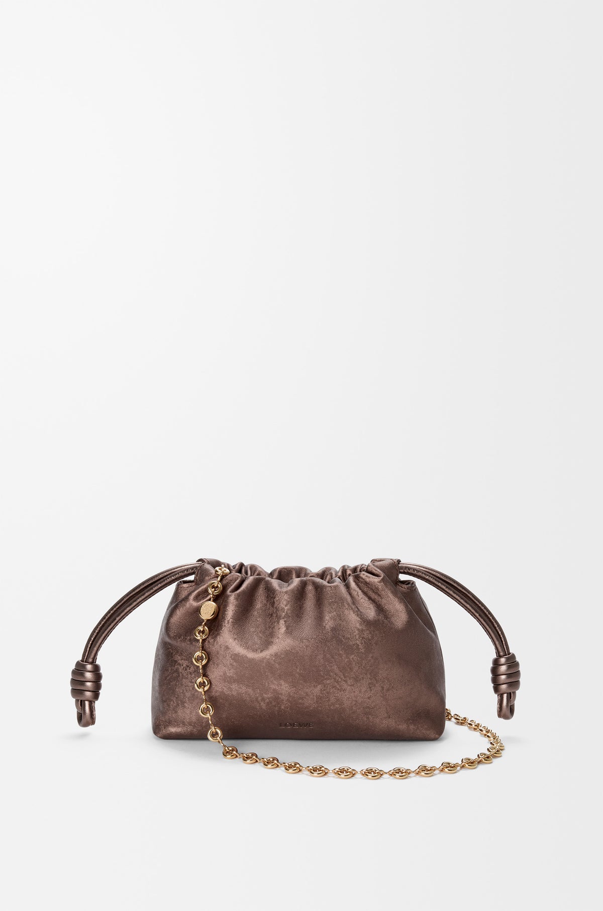 Loewe Mini Flamenco purse in moiré printed calfskin