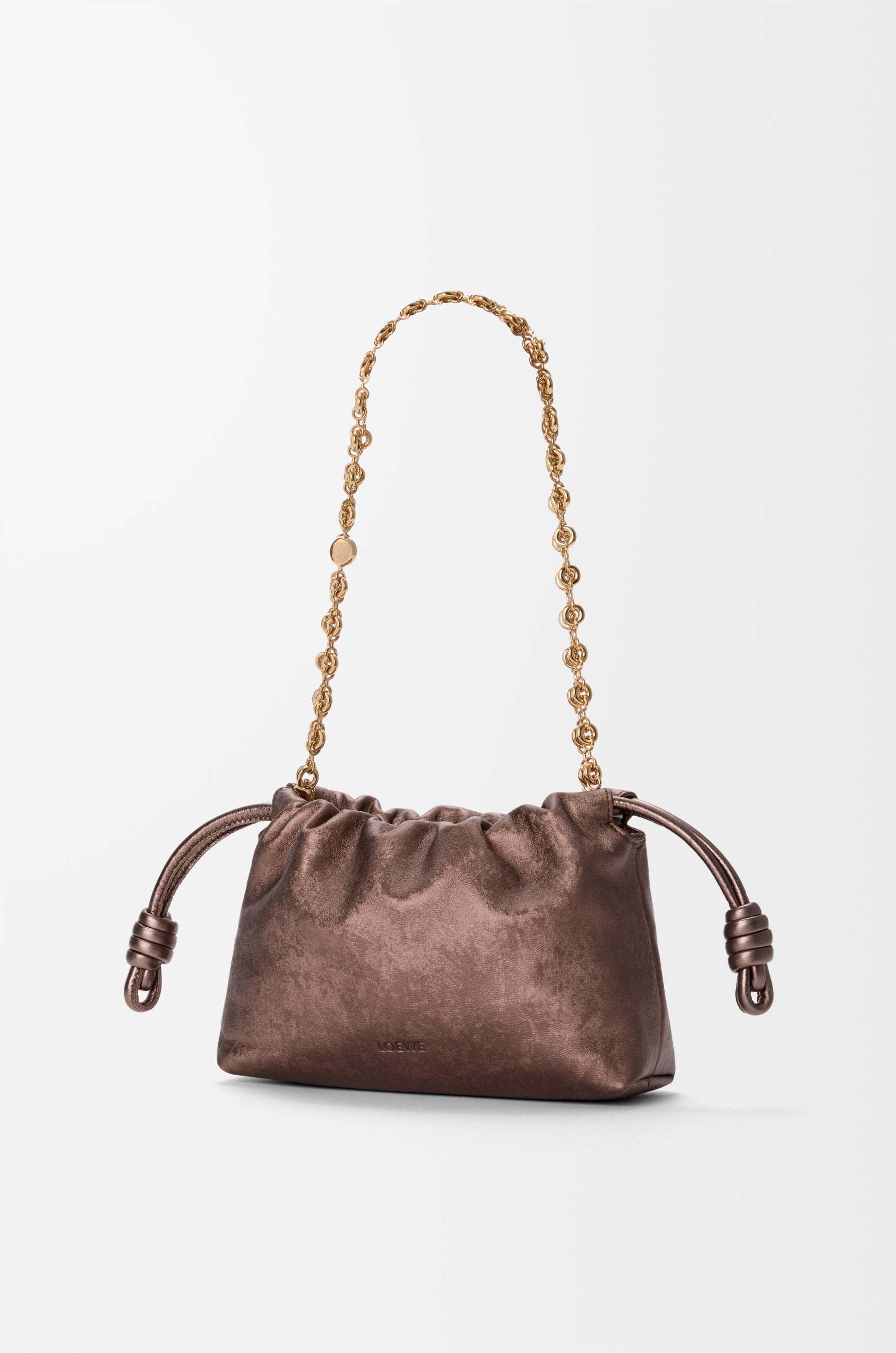 Loewe Mini Flamenco purse in moiré printed calfskin