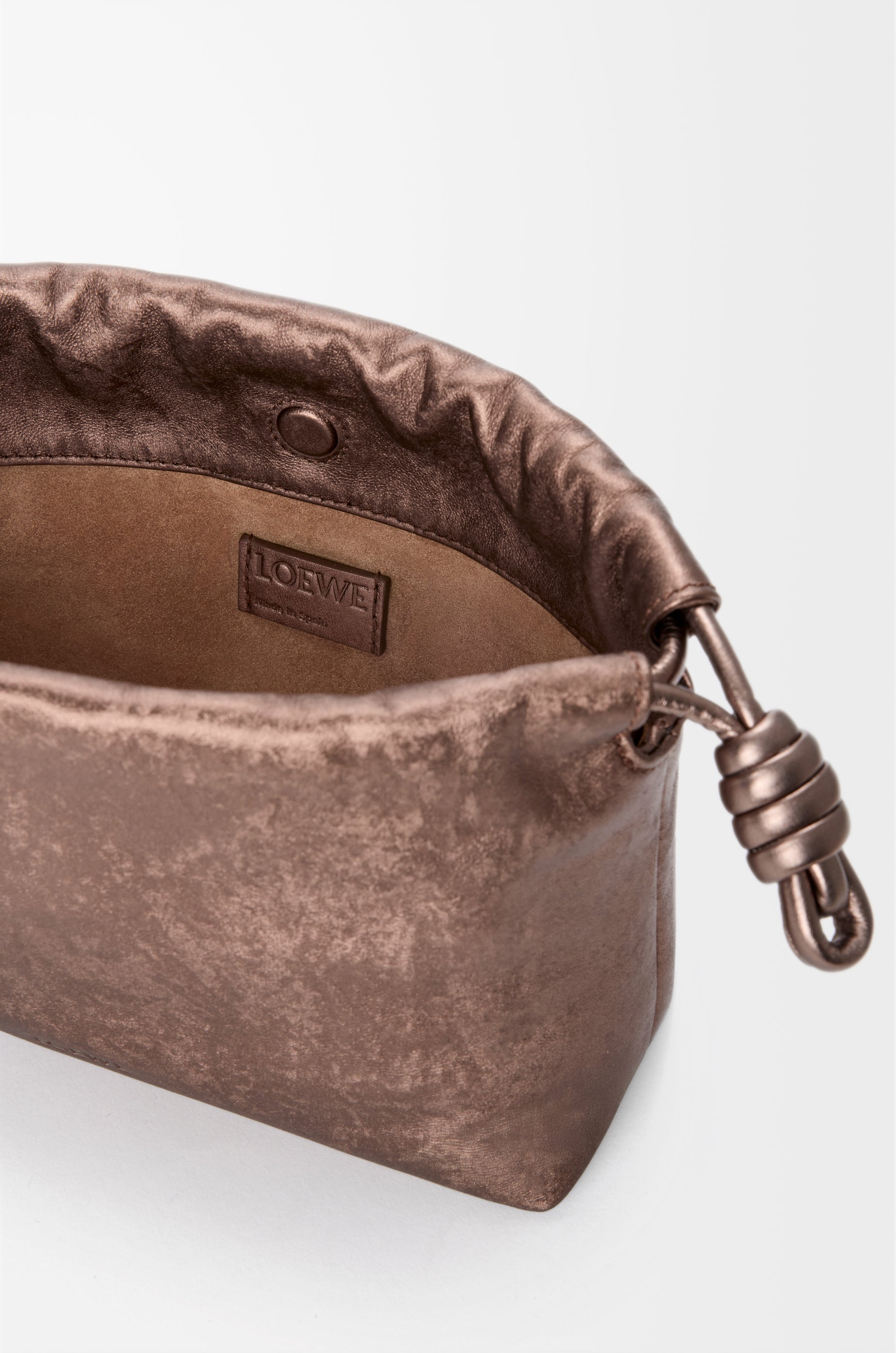 Loewe Mini Flamenco purse in moiré printed calfskin