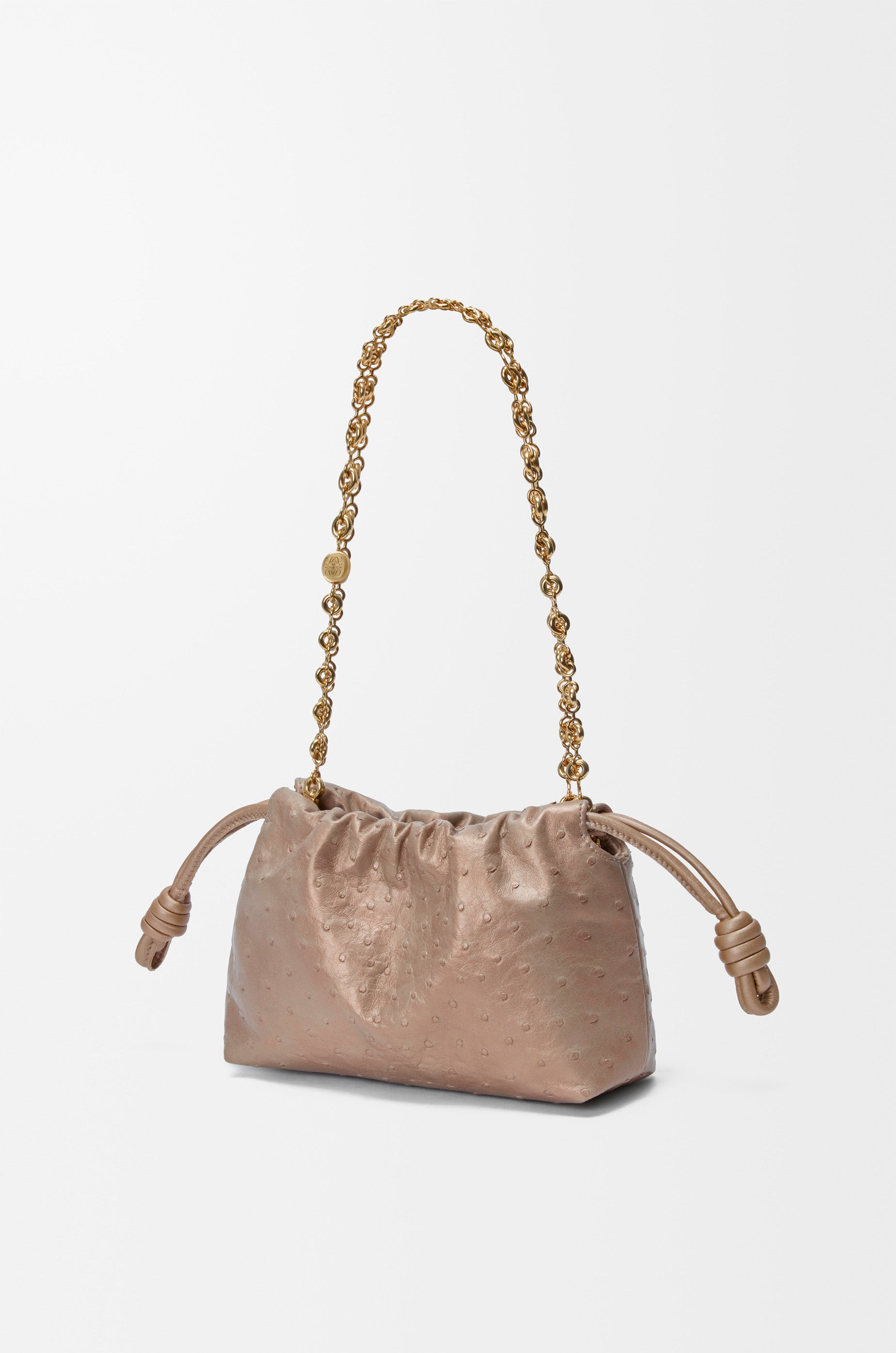 Loewe Mini Flamenco purse in pearlised ostrich