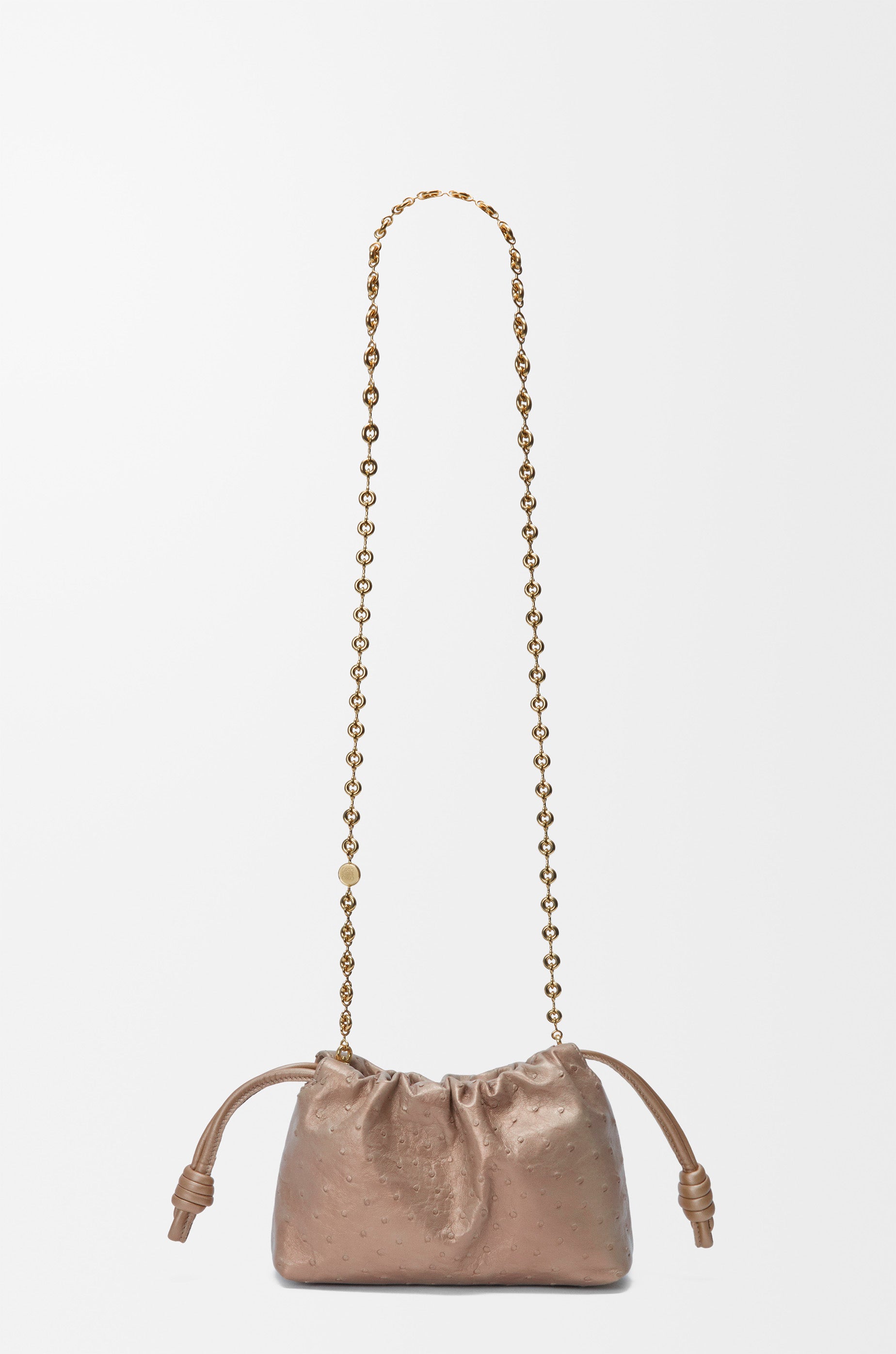 Loewe Mini Flamenco purse in pearlised ostrich