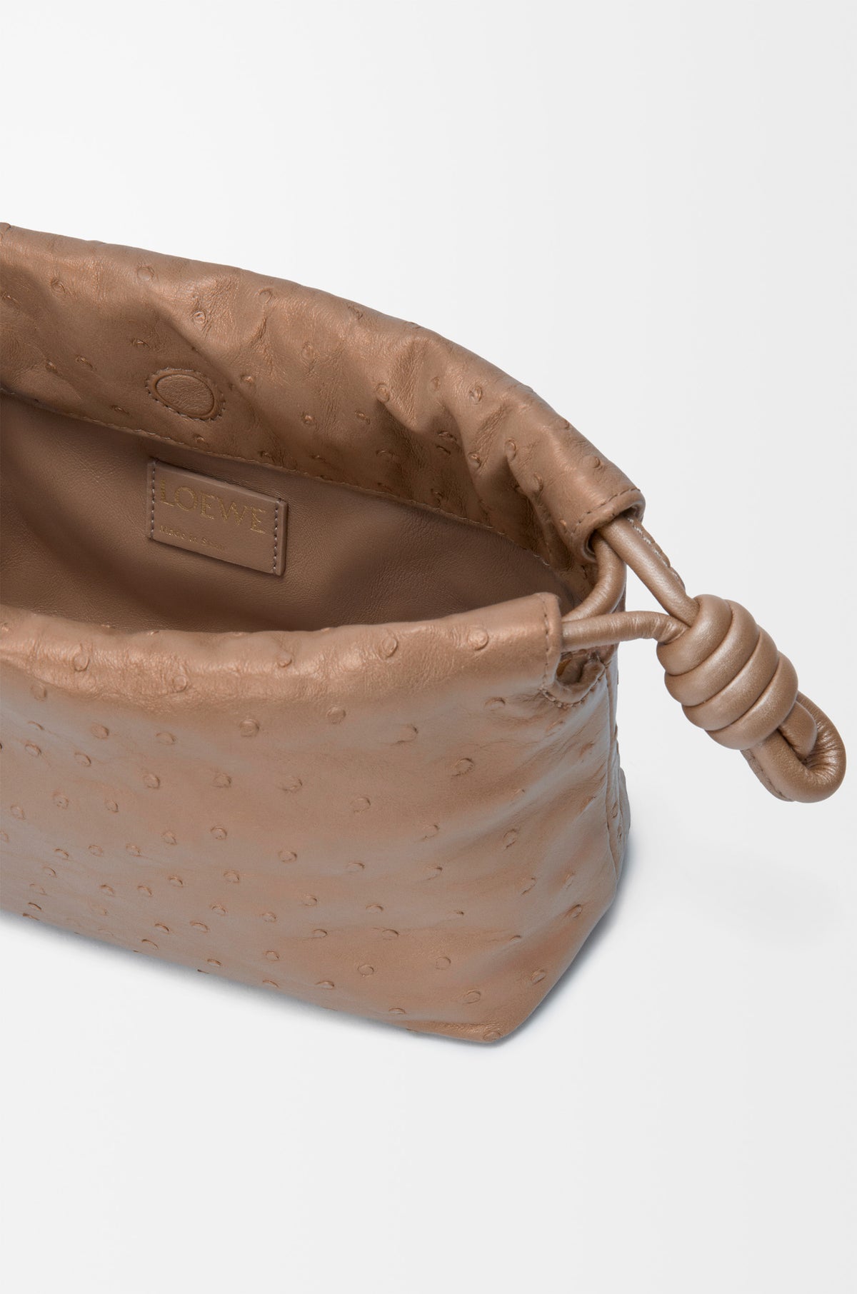 Loewe Mini Flamenco purse in pearlised ostrich