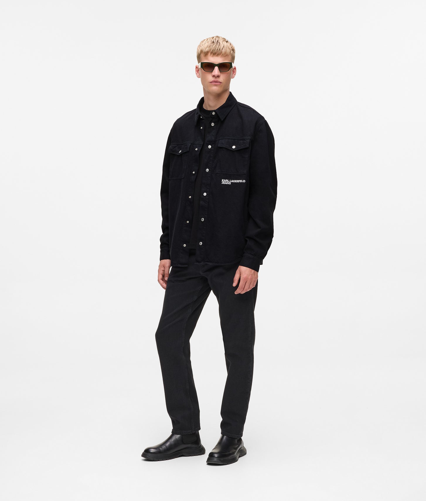 Karl Lagerfeld Karl Quote Overshirt Black/Black