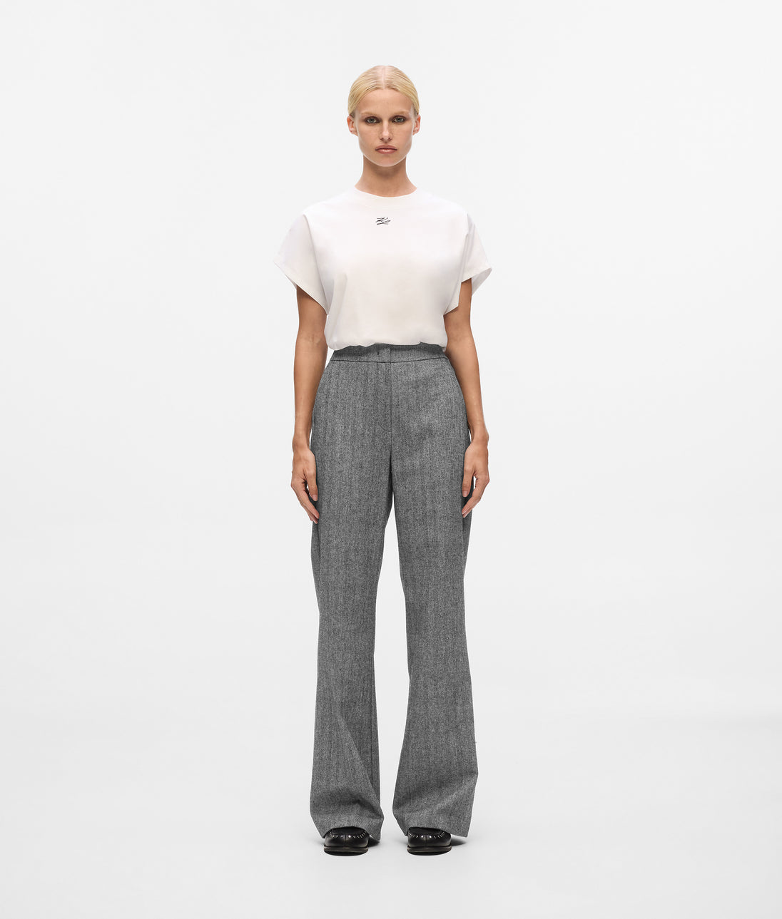 KarlLagerfeld Ksignature Sequin Round Crossbody Bag Herringbone Sequins