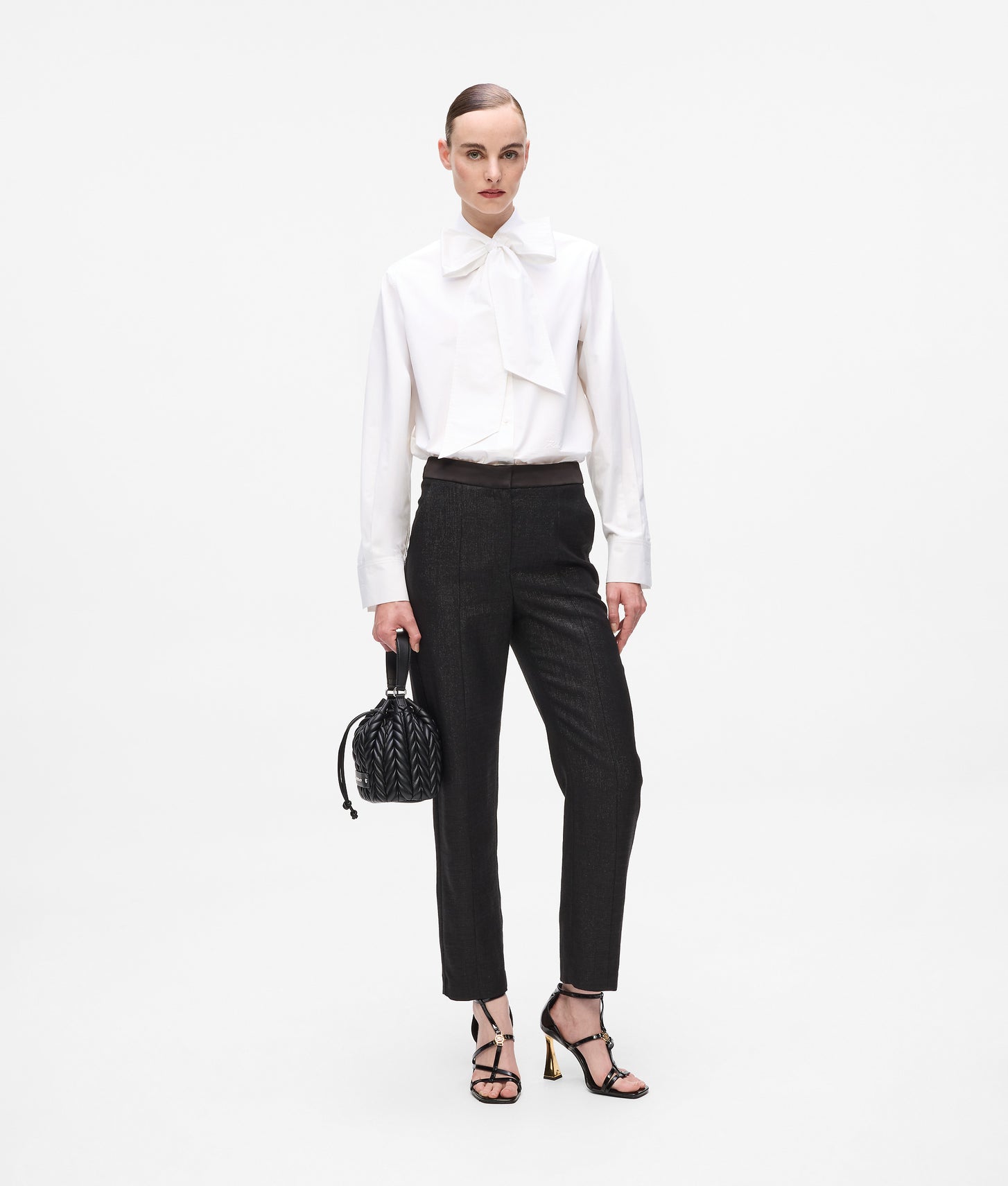 Karl Lagerfeld Karl Dna Bow Detail Shirt White