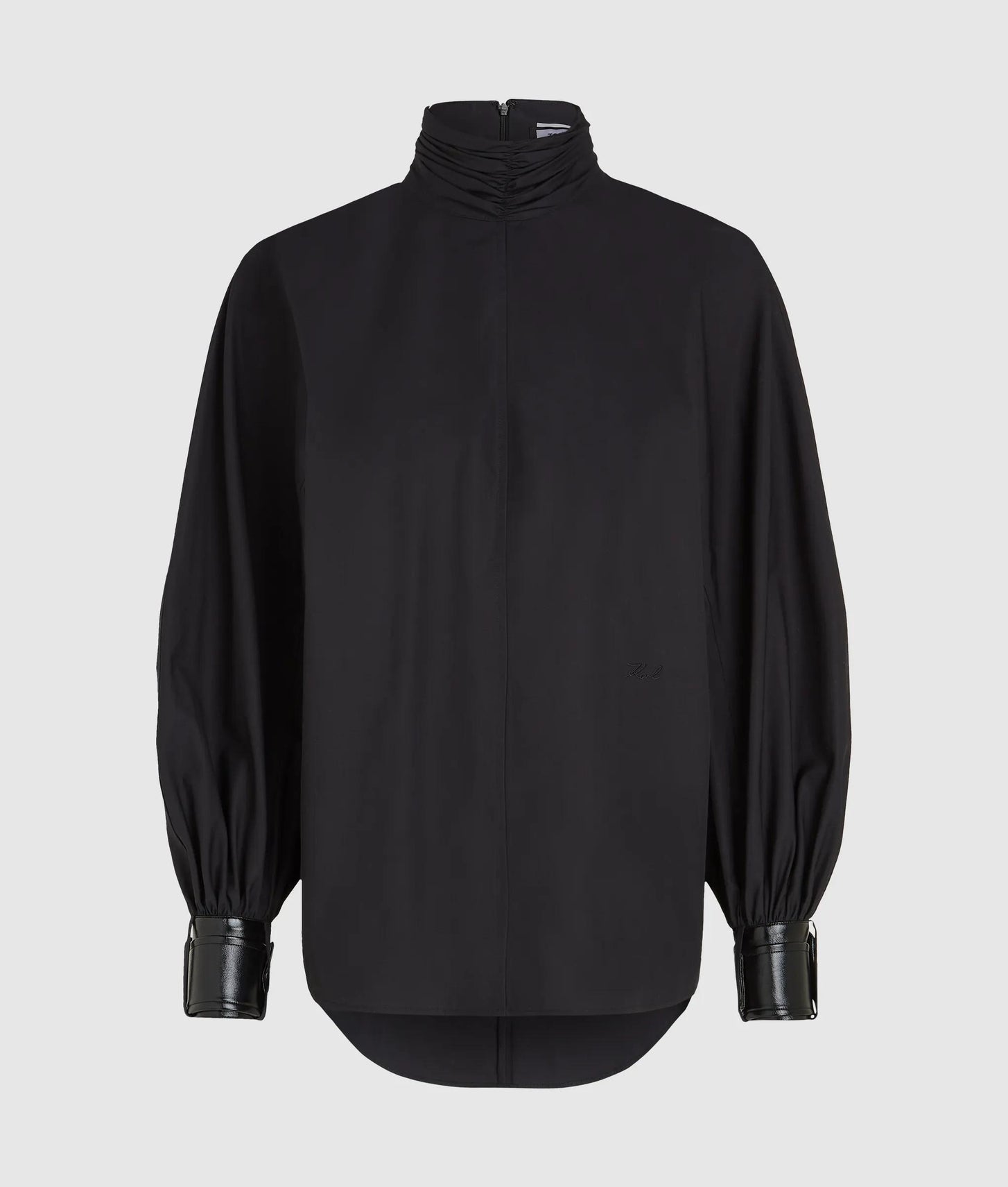 Karl Lagerfeld Balloon Sleeve Blouse Black