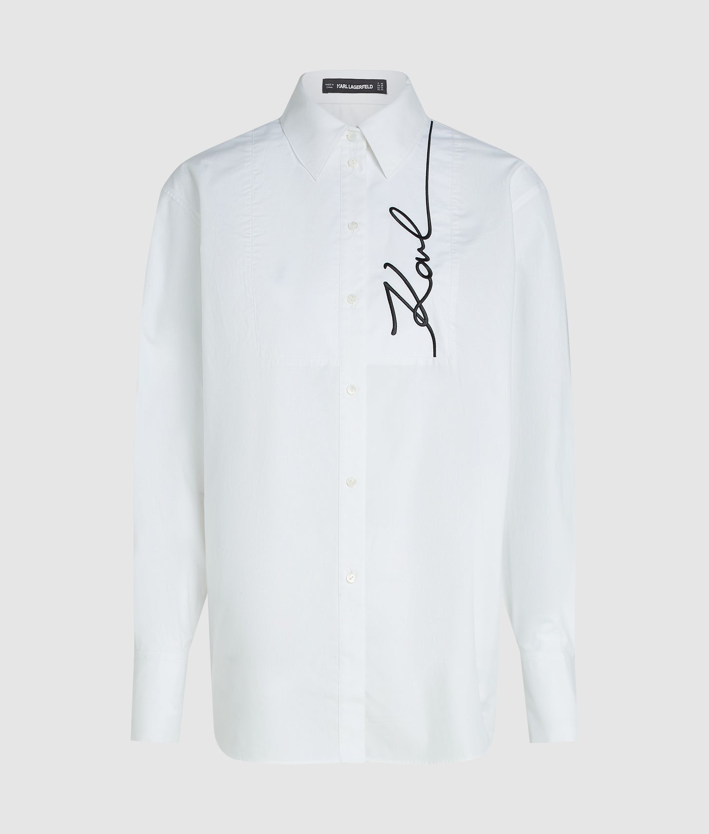 Karl Lagerfeld Signature Poplin Shirt White