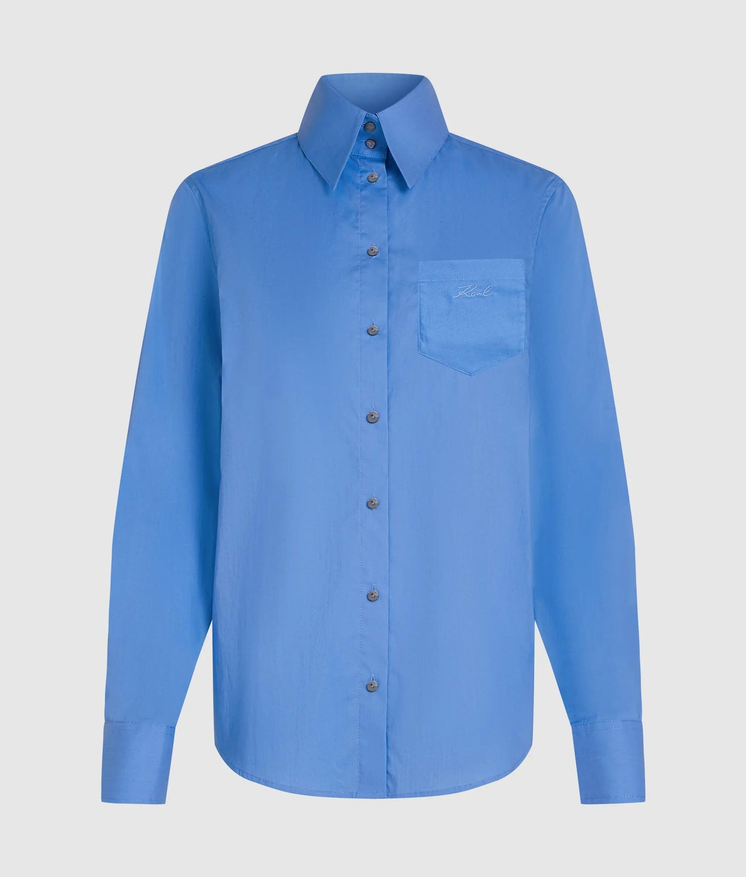 Karl Lagerfeld Poplin Blouse Silver Lake Blue