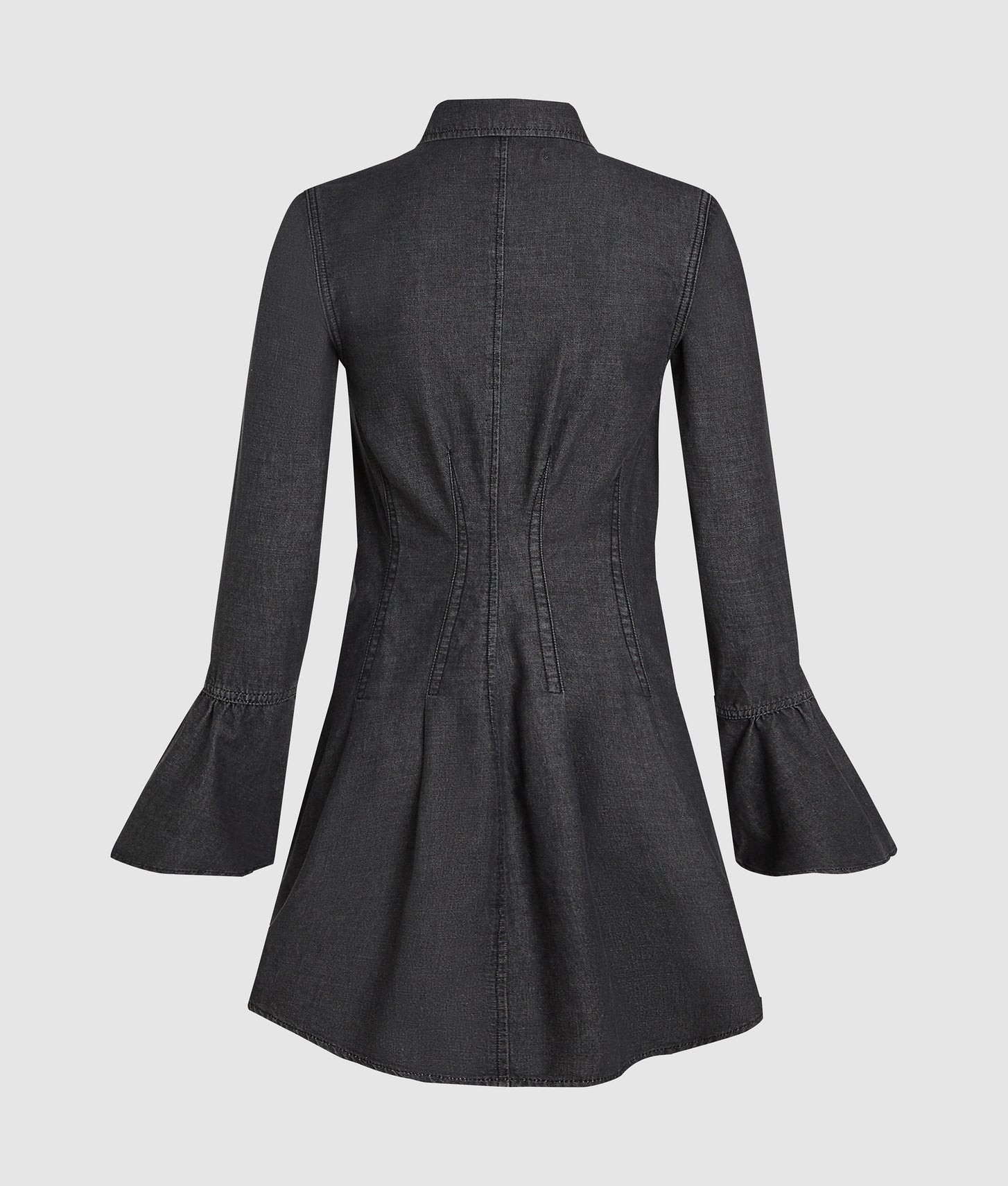 Karl Lagerfeld Flared Denim Dress Washed Black