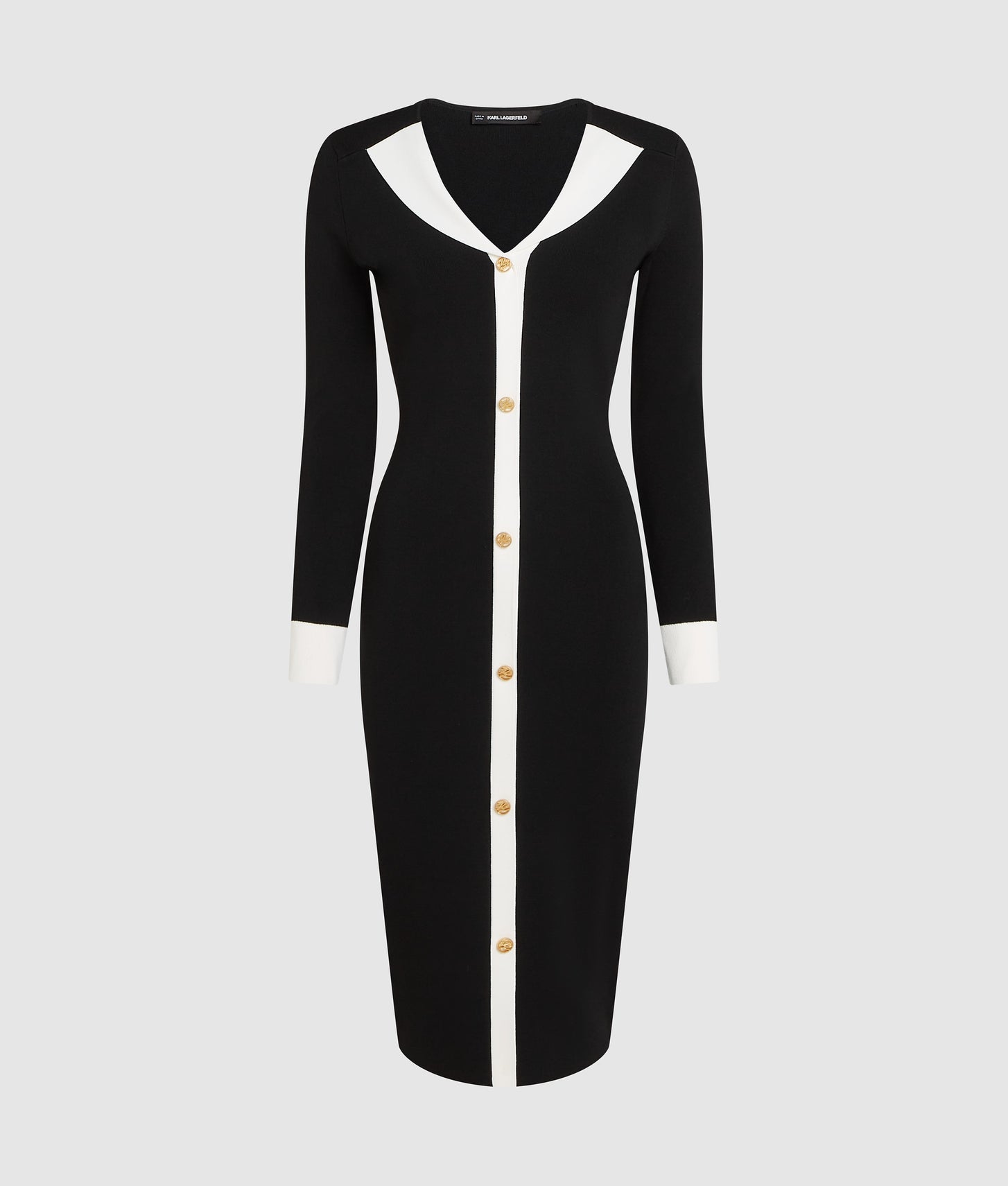 Karl Lagerfeld Karl Dna Knit Dress Black/White
