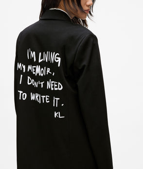 KarlLagerfeld Logo Geo Shiny Shoulder Bag Black