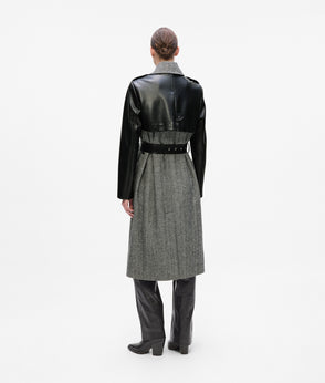 KarlLagerfeld Rue St-Guillaume Shearling Tote Bag Black