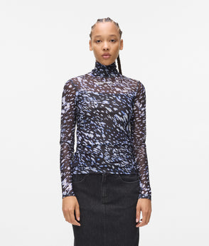Karl Lagerfeld Lace-Up Midi Denim Skirt Stone Washed Black