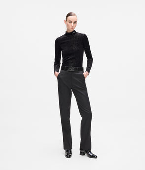 KarlLagerfeld Kcircle Studded Moon Shoulder Bag Black