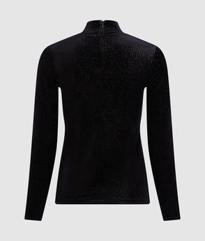 KarlLagerfeld Kcircle Studded Moon Shoulder Bag Black