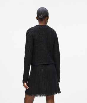 Karl Lagerfeld Textured Knit Dress Black