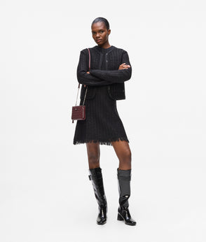Karl Lagerfeld Textured Knit Dress Black