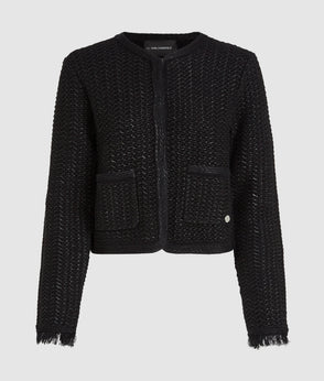 Karl Lagerfeld Textured Knit Dress Black