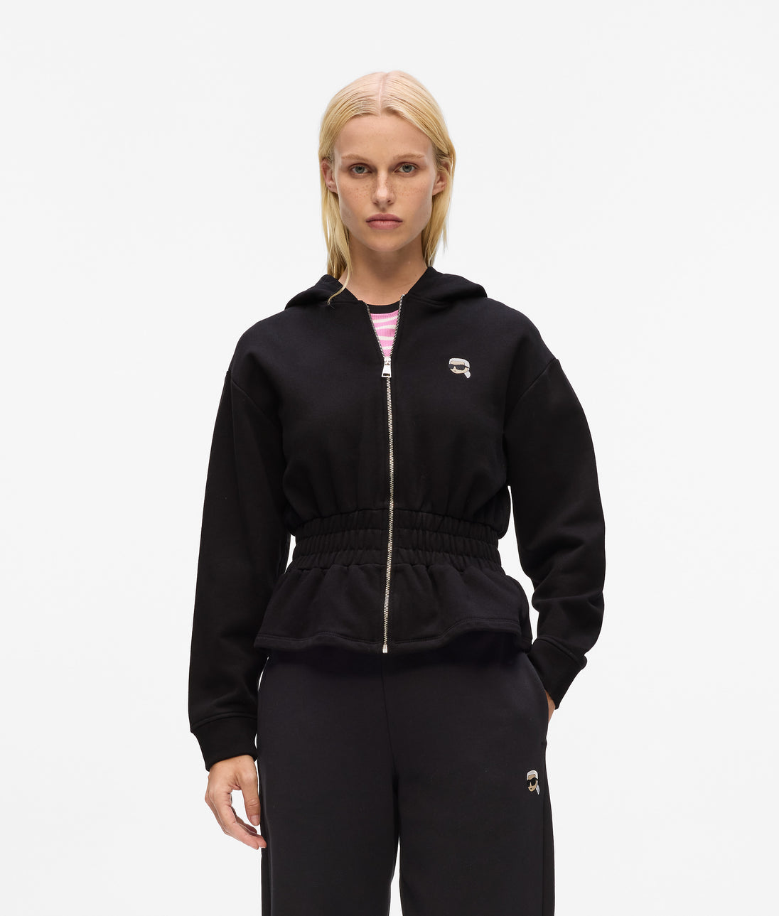 Karl Lagerfeld Ikon Cinched Sweatpants Black