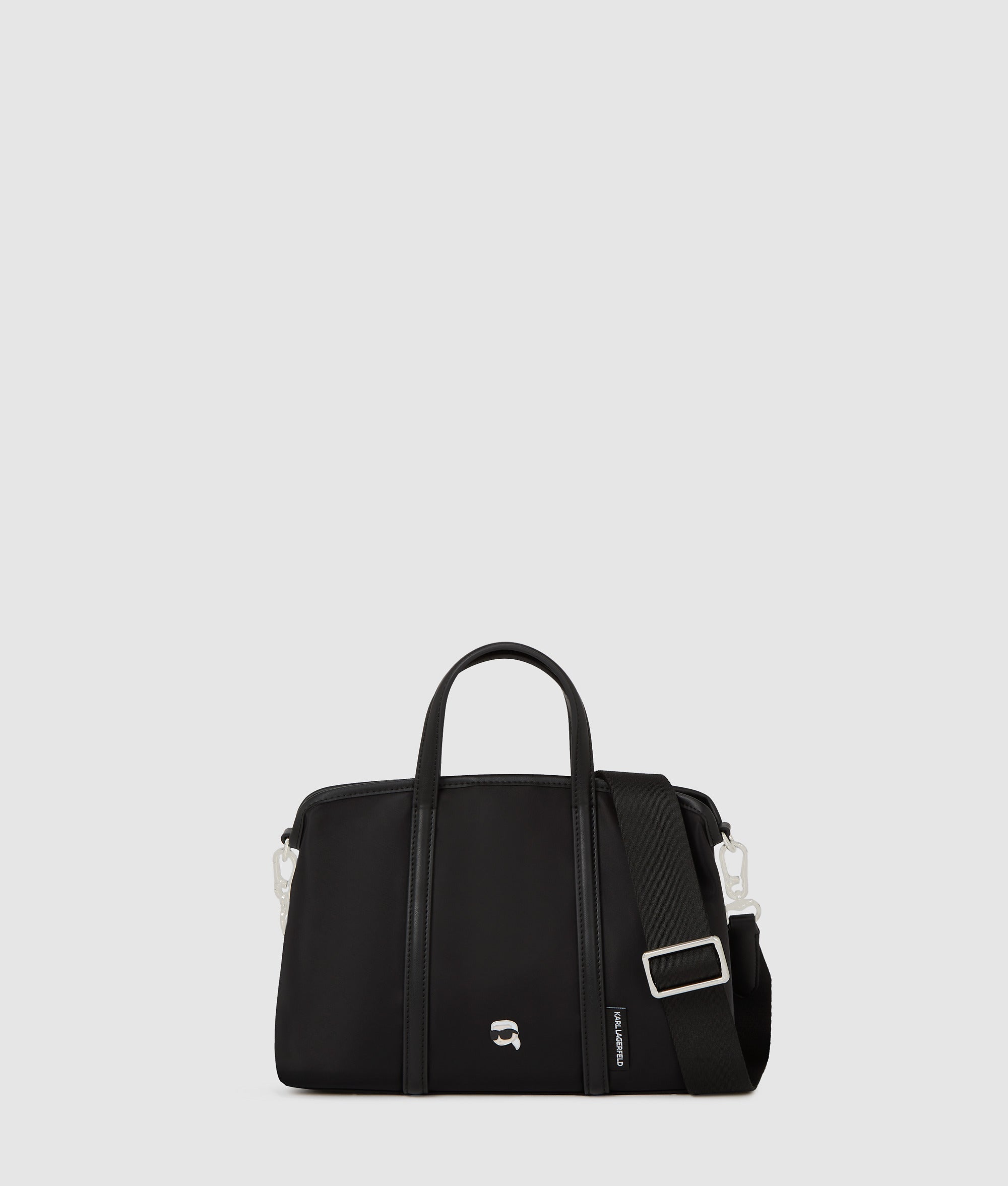 KarlLagerfeld Ikon Nylon Small Tote Bag Black