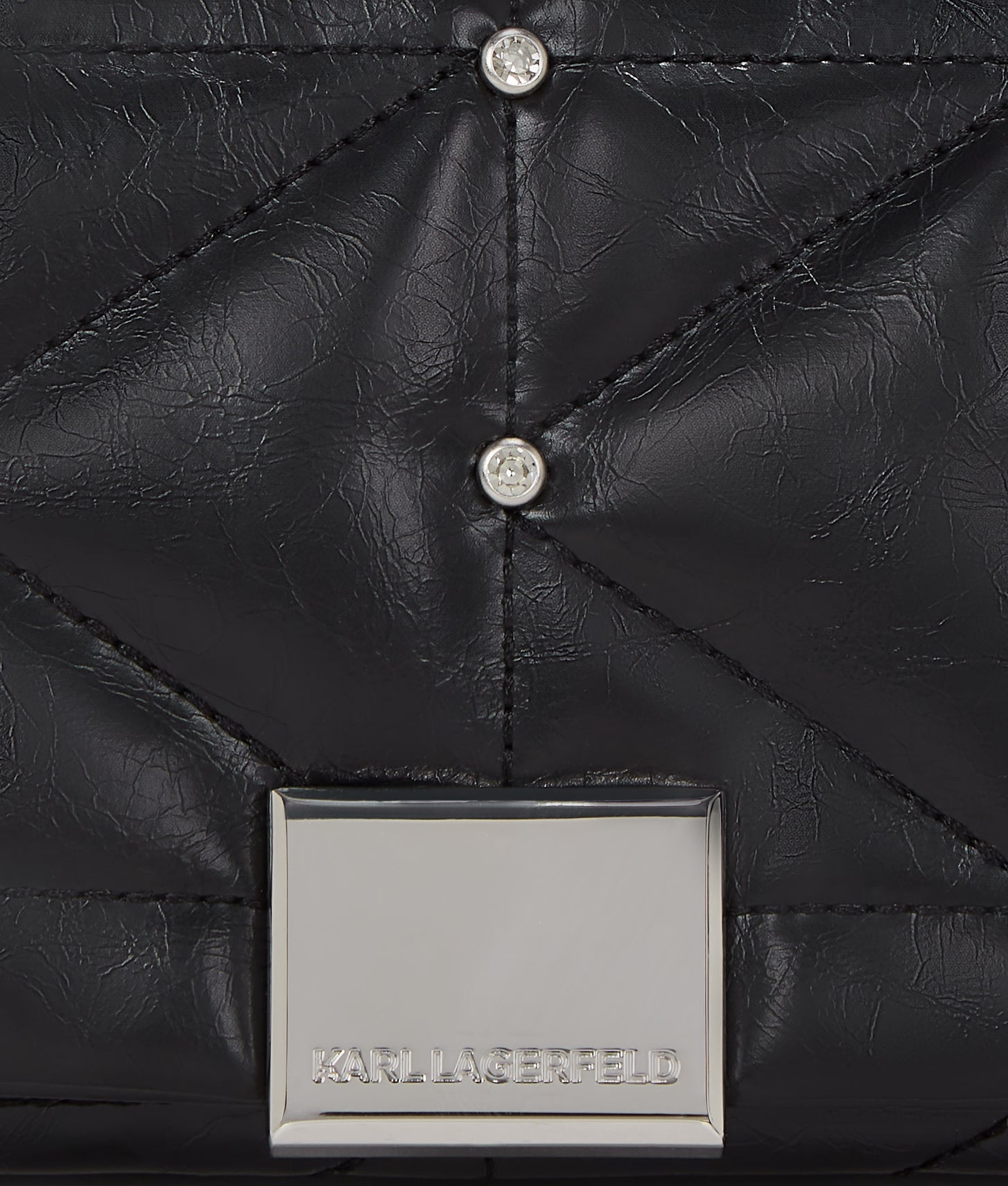 KarlLagerfeld Kkuilt Small Crossbody Bag Black-Nickel