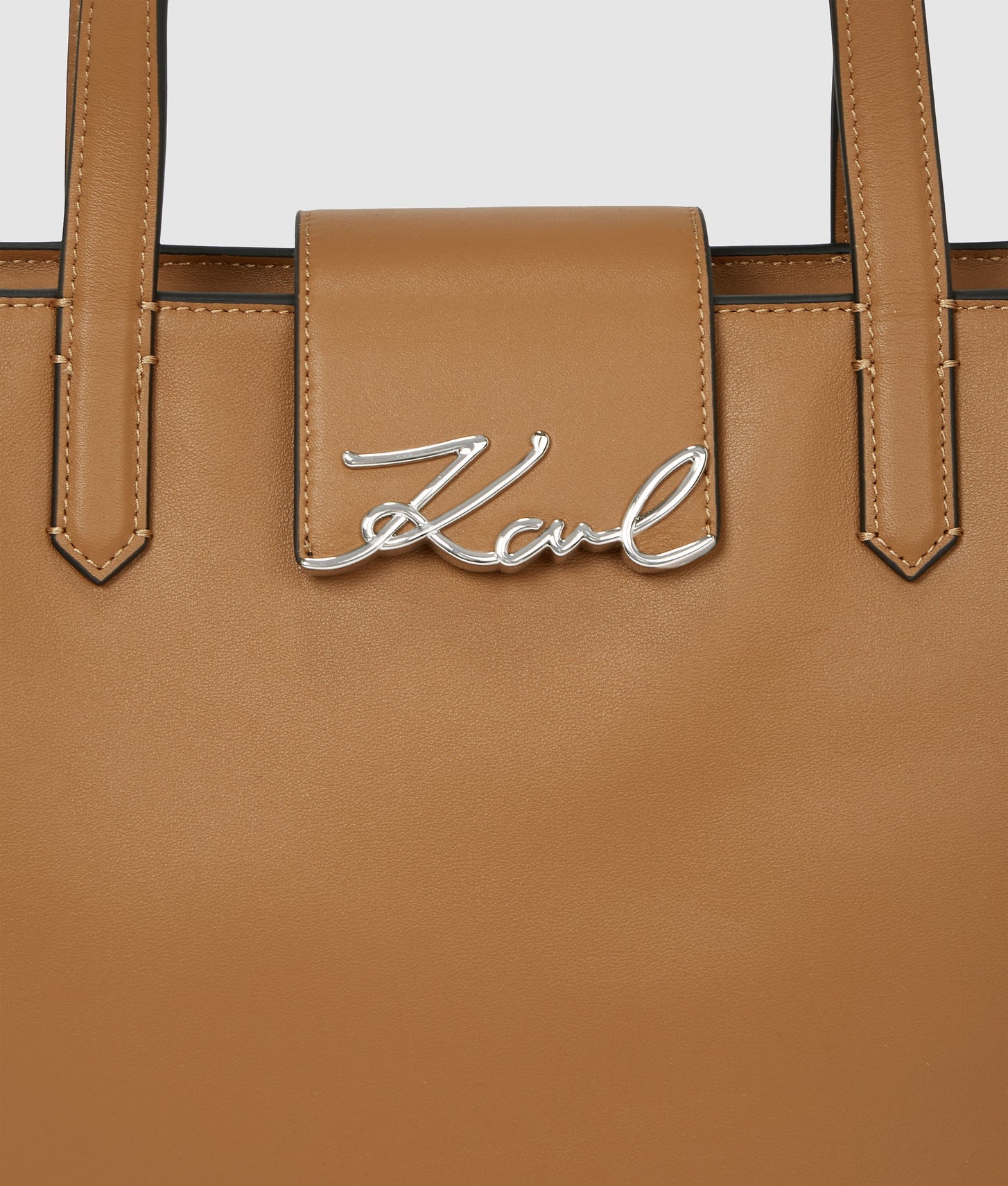 KarlLagerfeld Ksignature Small Tote Bag Caramel