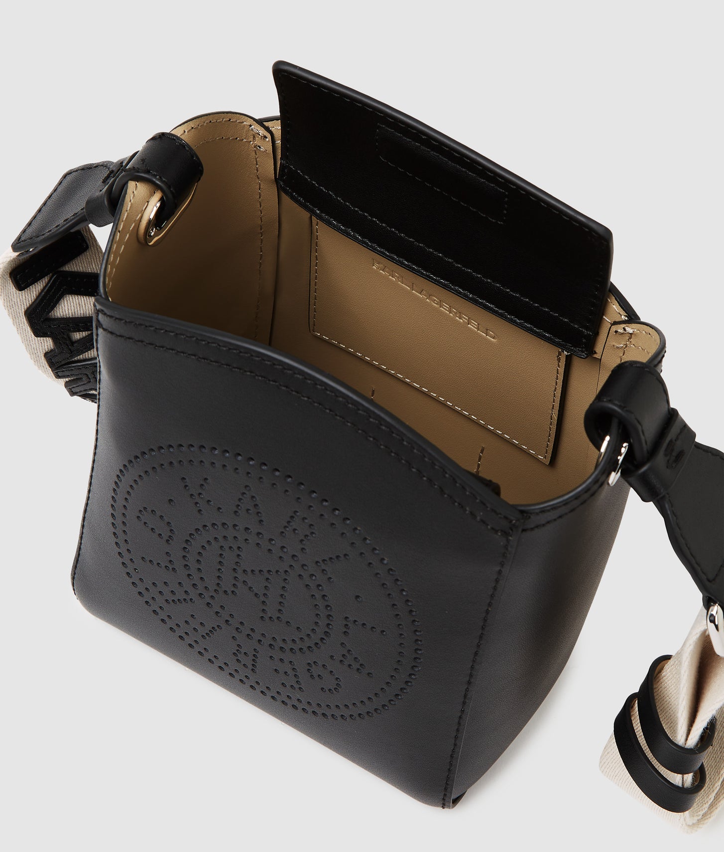 KarlLagerfeld Kcircle Small Bucket Bag Black