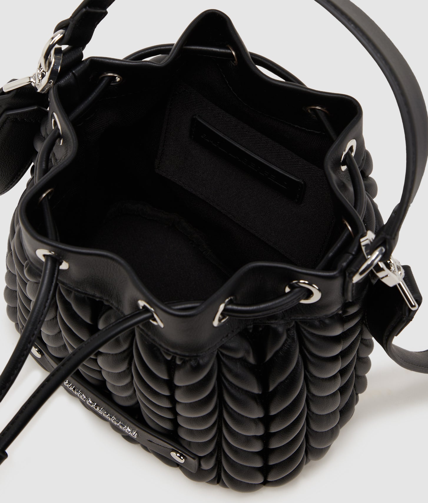 KarlLagerfeld Kweave Bucket Bag Black-Nickel