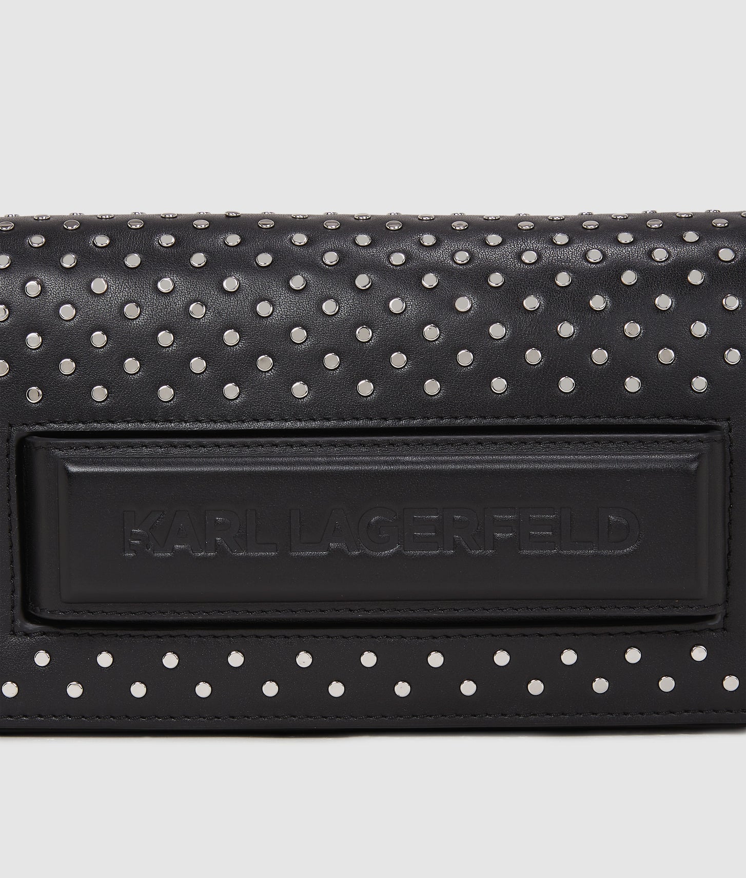 KarlLagerfeld Ikon K Studded Shoulder Bag Black Embellishment
