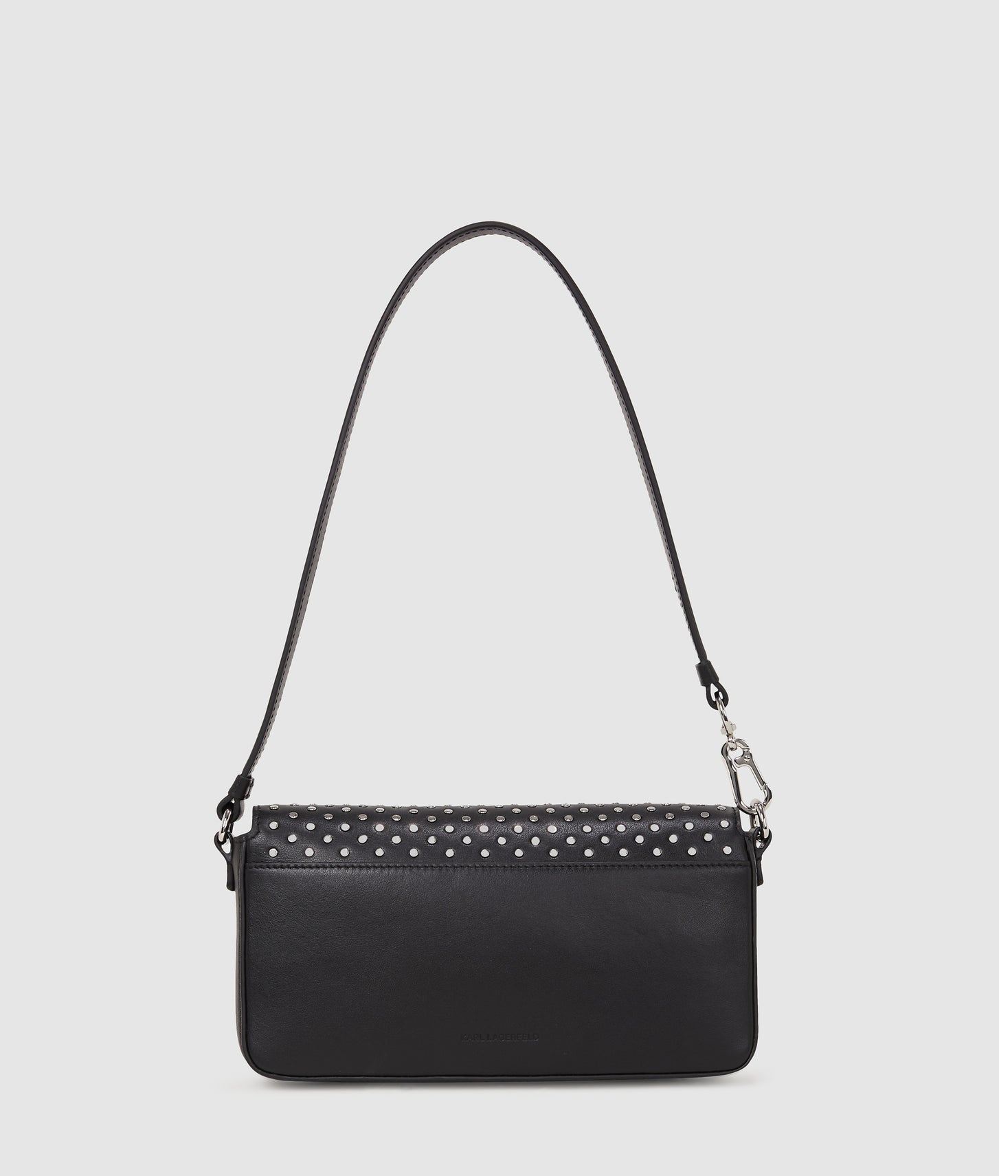 KarlLagerfeld Ikon K Studded Shoulder Bag Black Embellishment