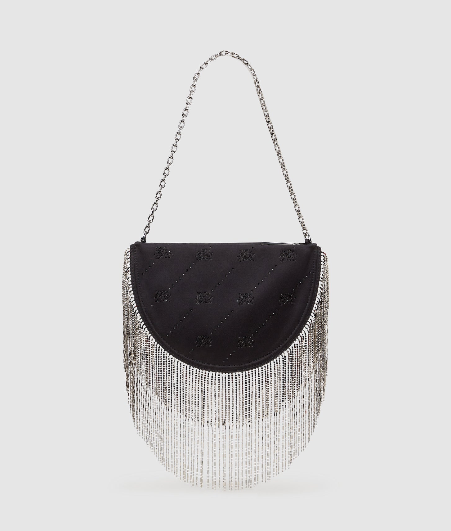 KarlLagerfeld Ksoiree Rhinestone Shoulder Bag Black Embellishment