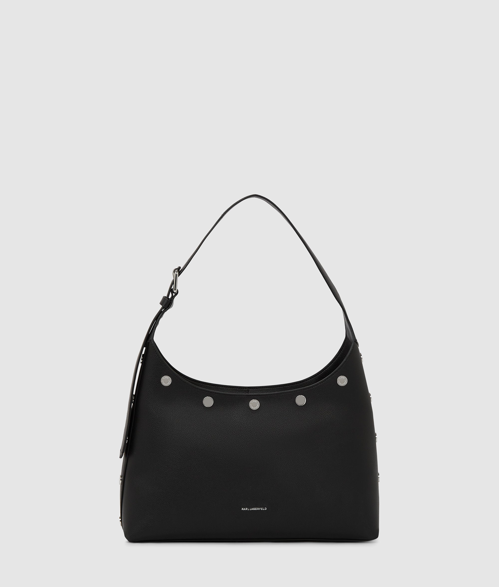KarlLagerfeld Krocky Marais Hobo Bag Black-Nickel
