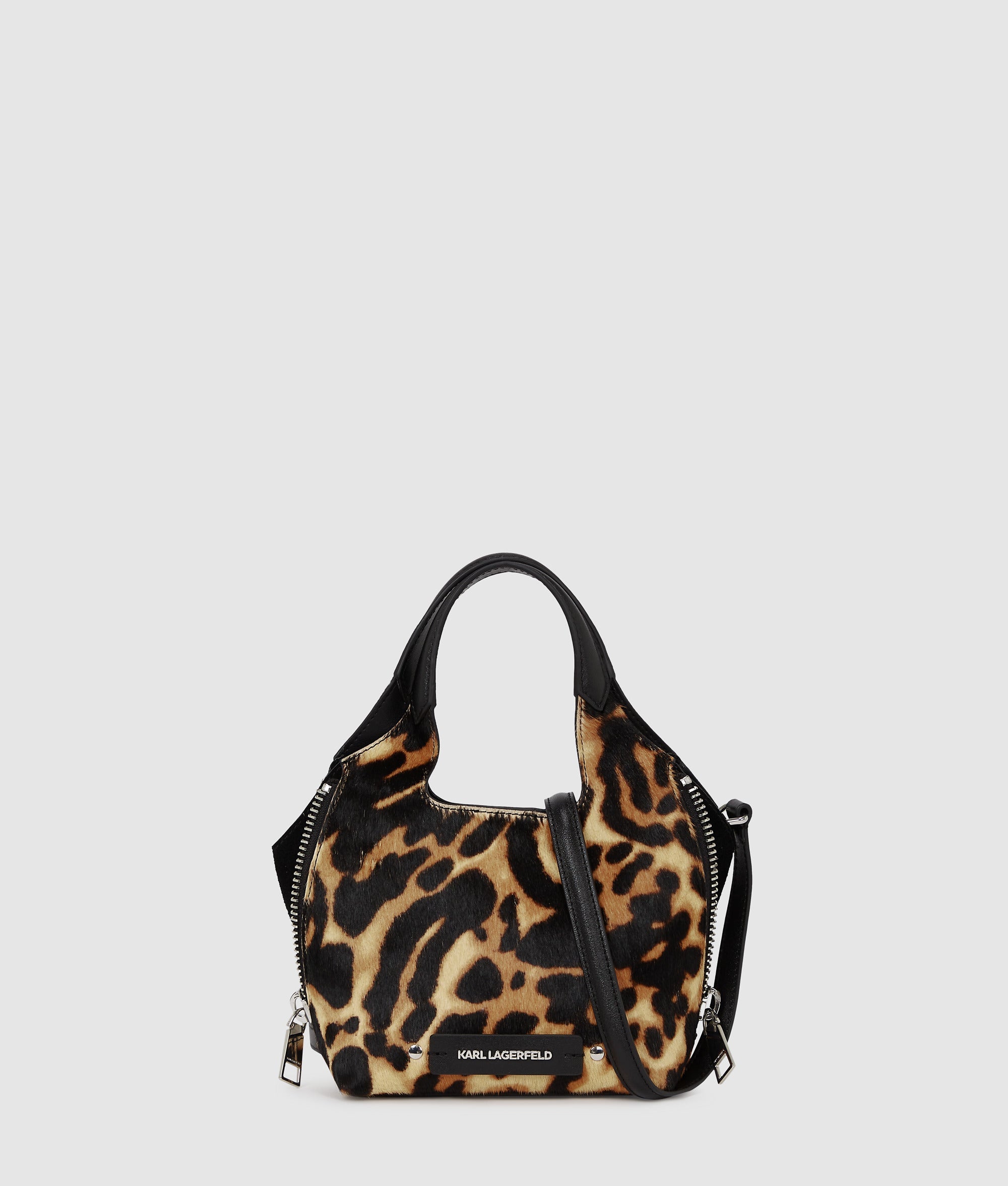 KarlLagerfeld Khardware Mini Leopard Tote Bag Leopard