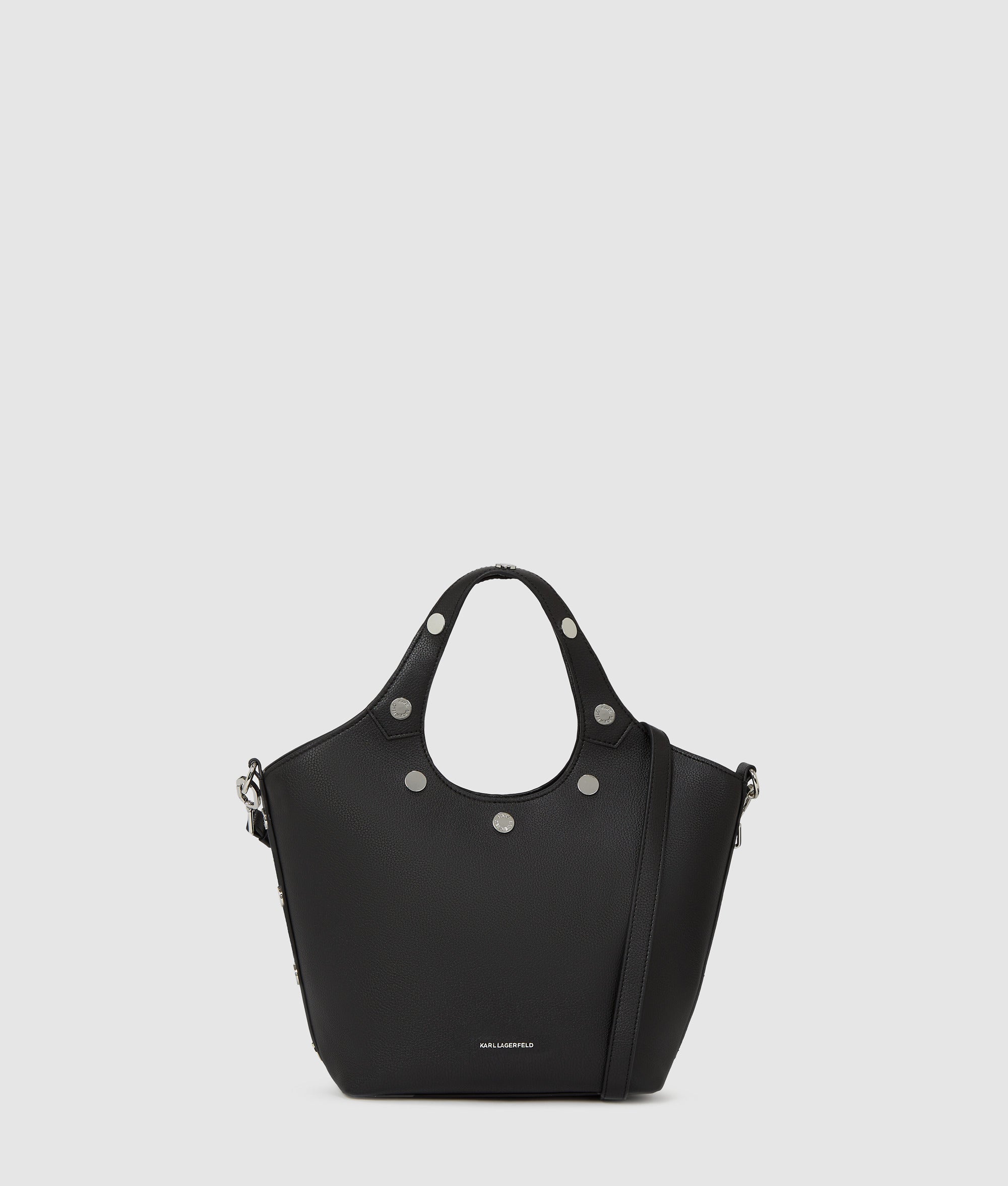 KarlLagerfeld Krocky Marais Small Tote Bag Black-Nickel